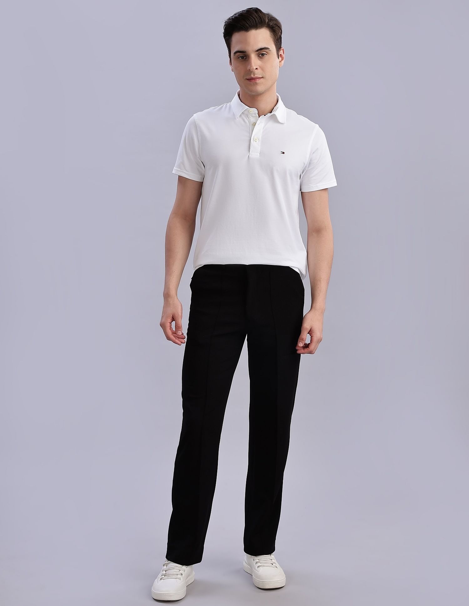 Tommy Hilfiger Solid Regular-Fit Cotton Polo Shirts