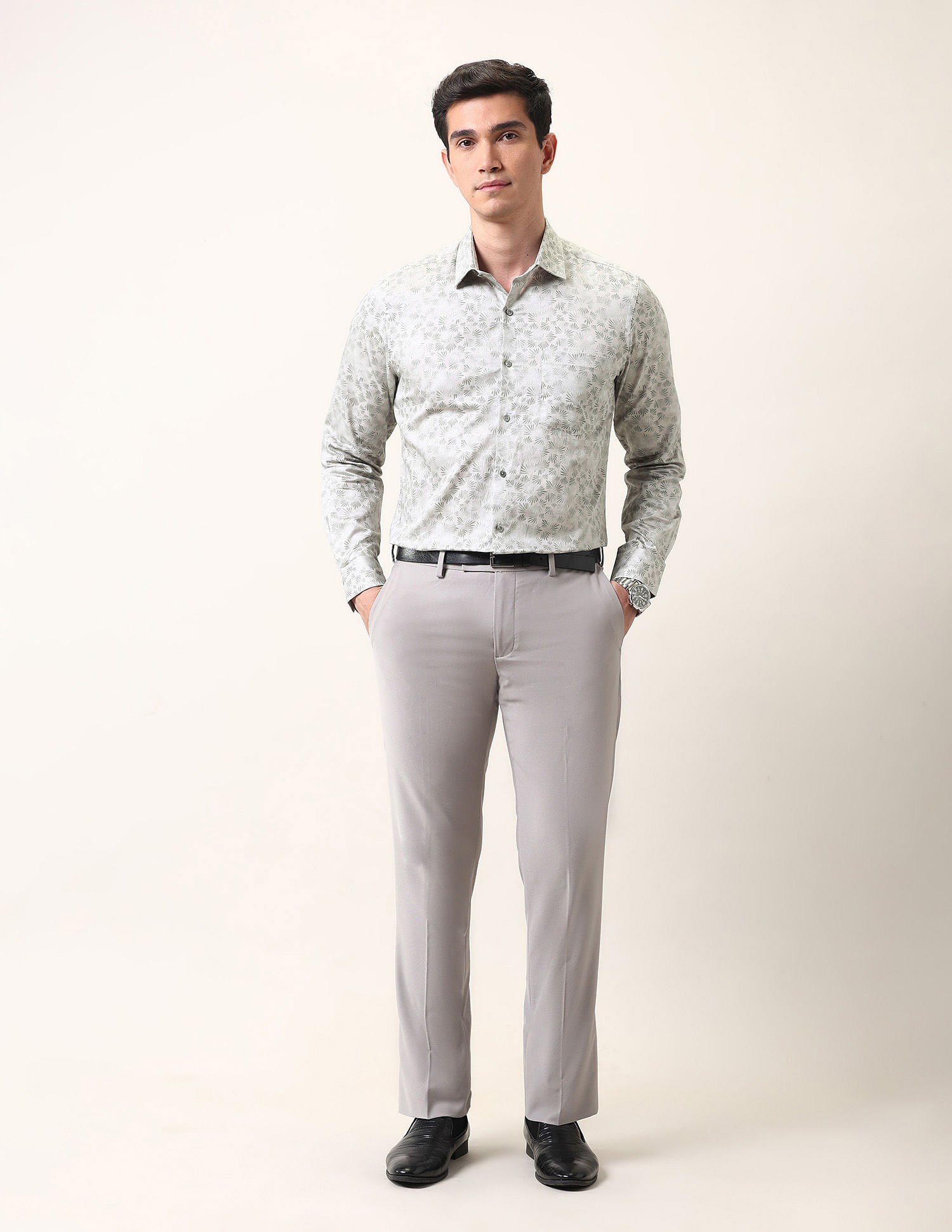 Arrow Liberty Classic Fit All Over Printed Ceremonial Shirt