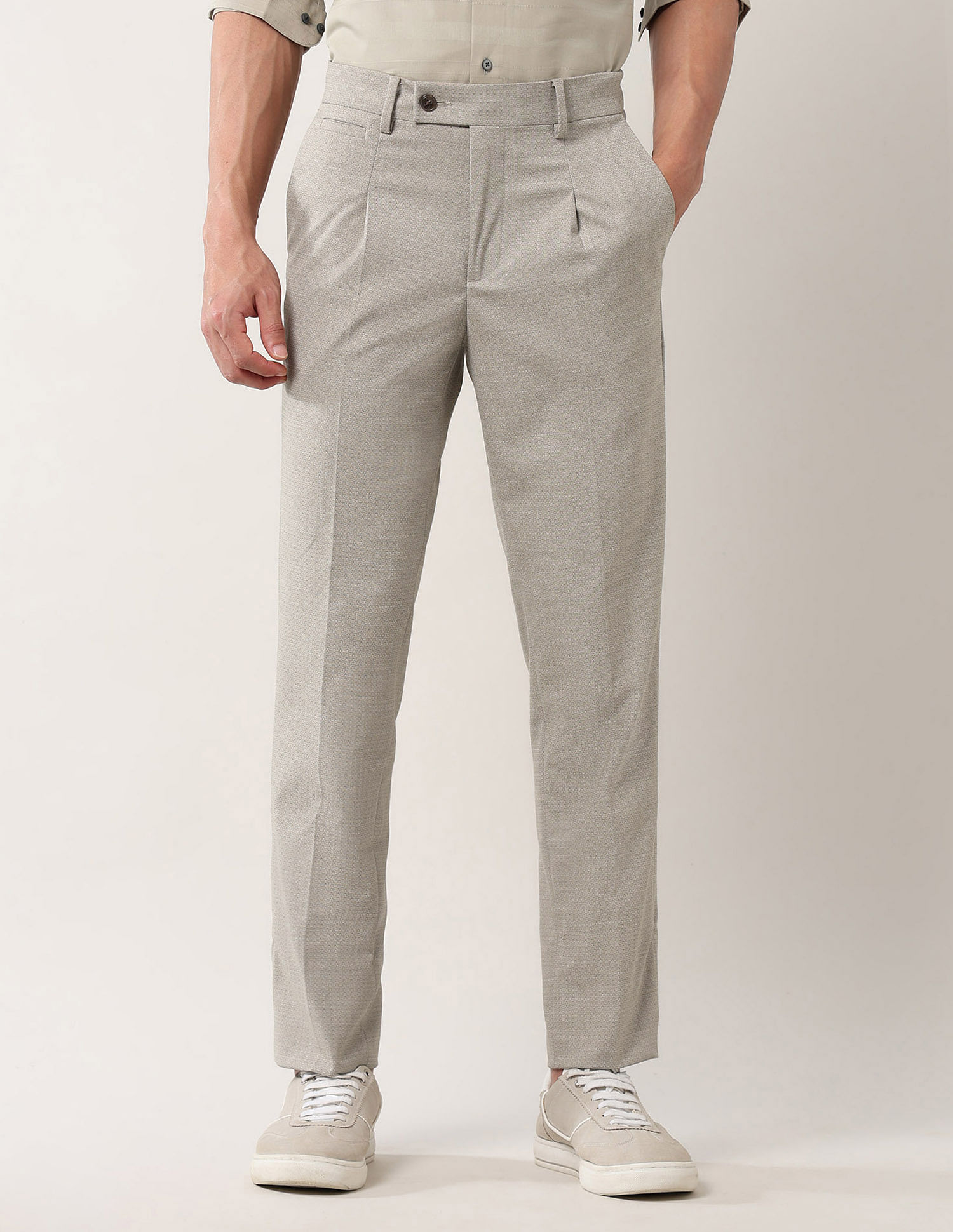 Arrow Newyork Textured Dobby Autoflex Trousers
