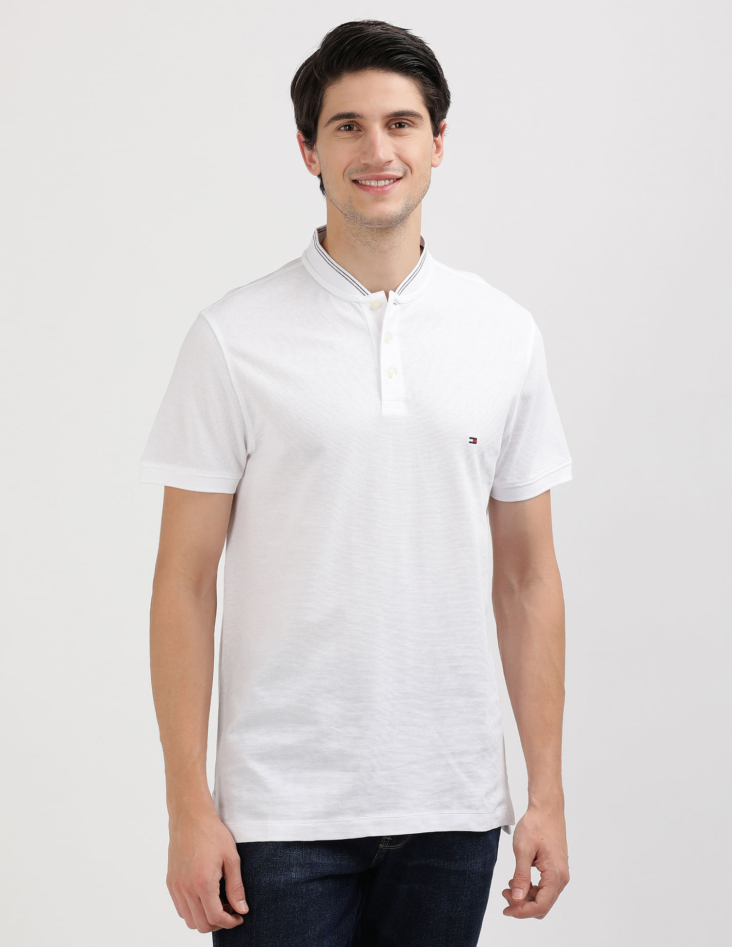 Tommy Hilfiger Baseball Collar Slim Fit Polo Shirt