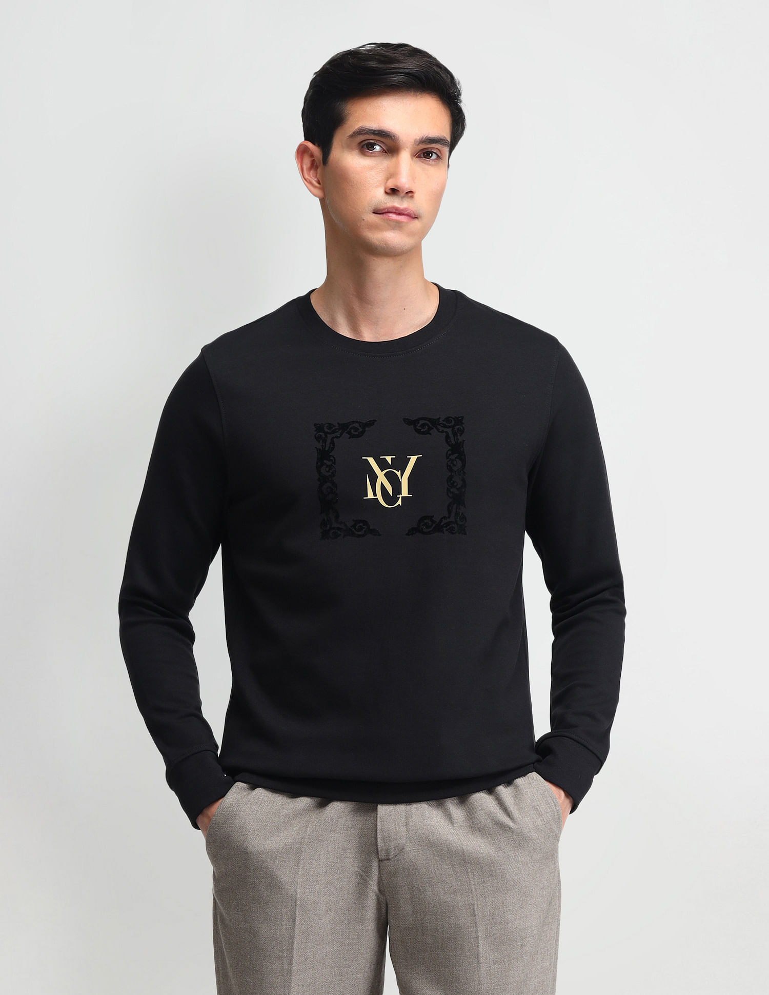 Arrow Newyork Typographic Printed Regular Fit Sweatshirt