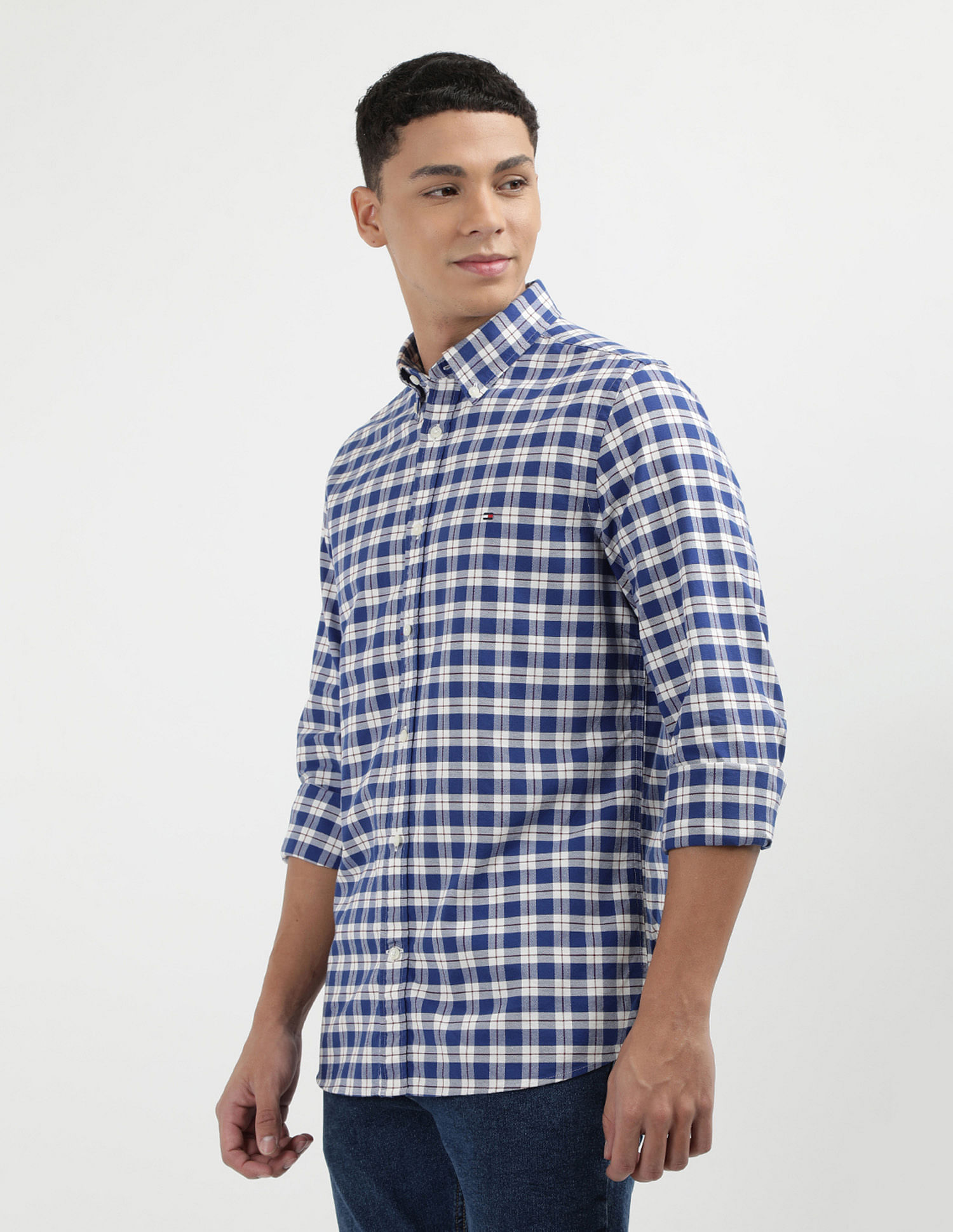 Tommy Hilfiger Small Checks Heritage Oxford Slim Fit Shirt