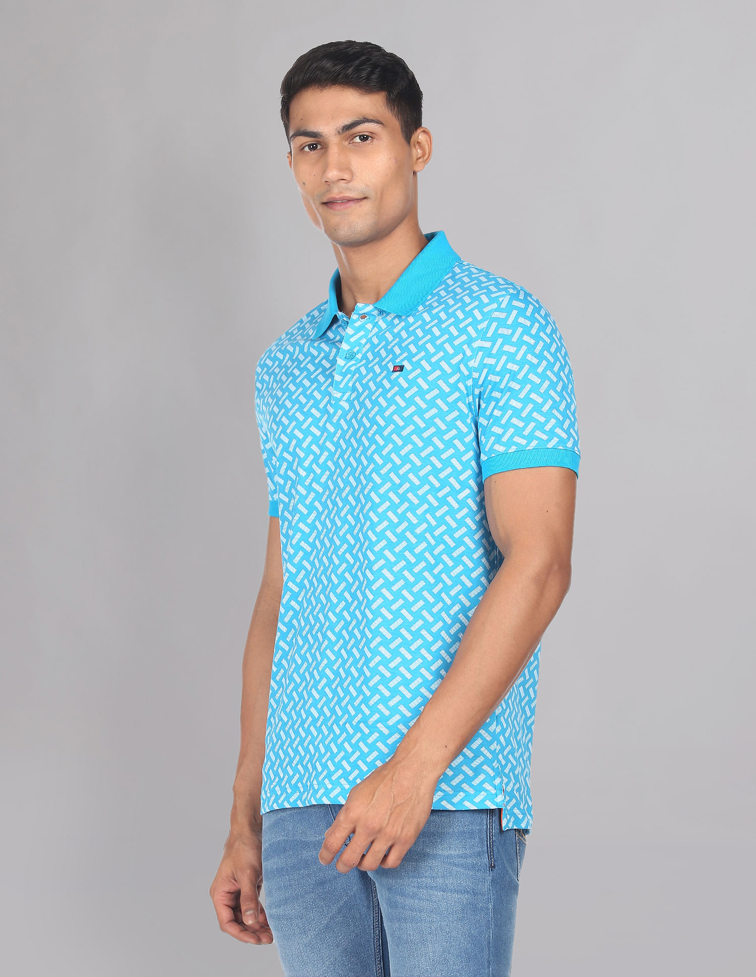 AD by Arvind Modern All Over Print Polo Shirt