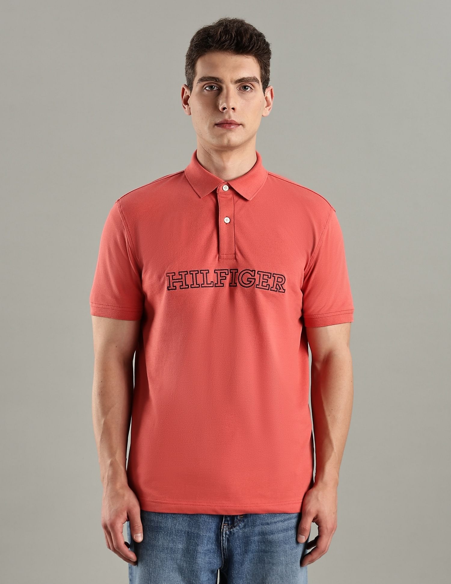Tommy Hilfiger Embroidered Logo Regular-Fit Cotton Polo T-Shirt
