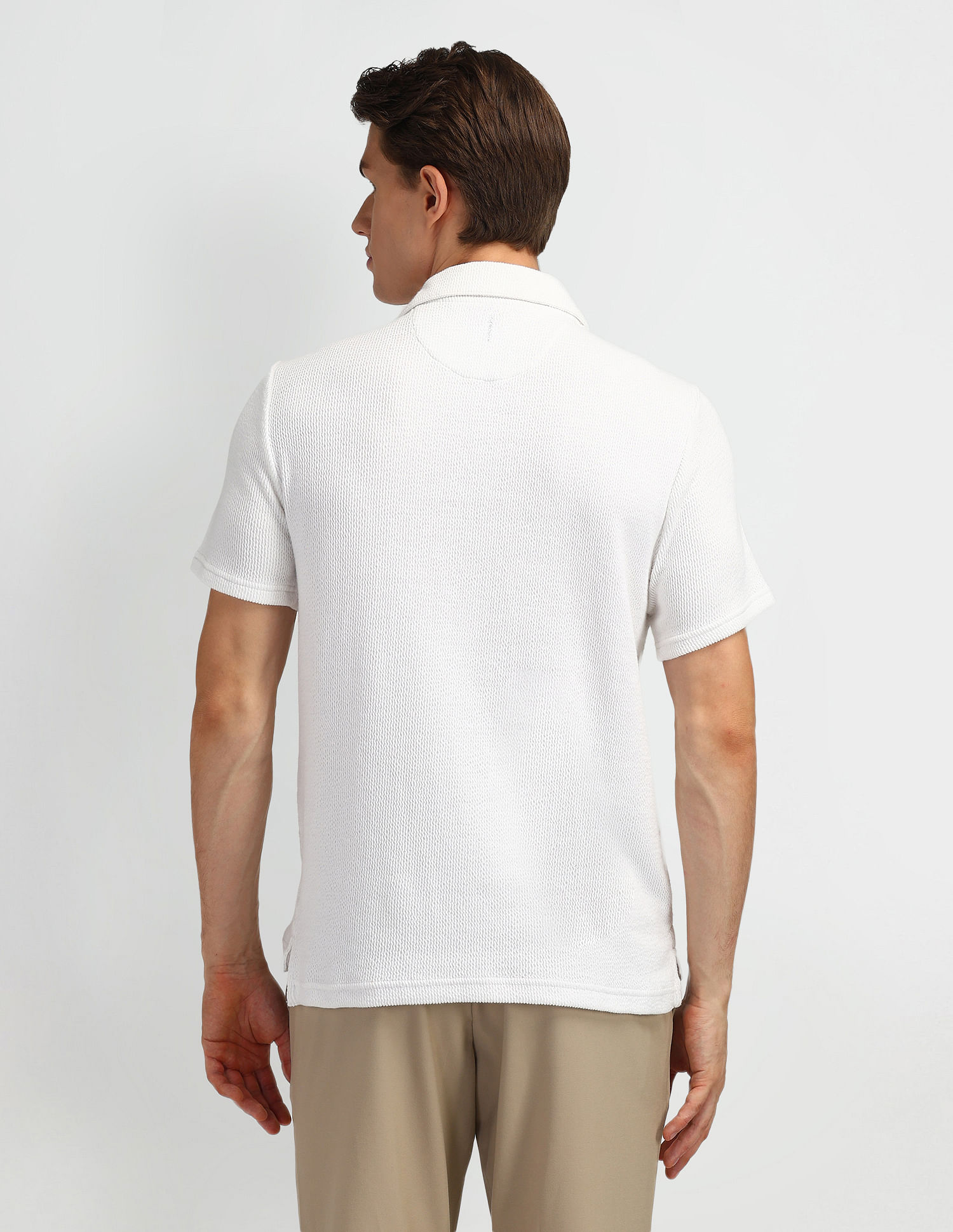 Arrow Newyork Textured Pattern Regular Polo Shirt