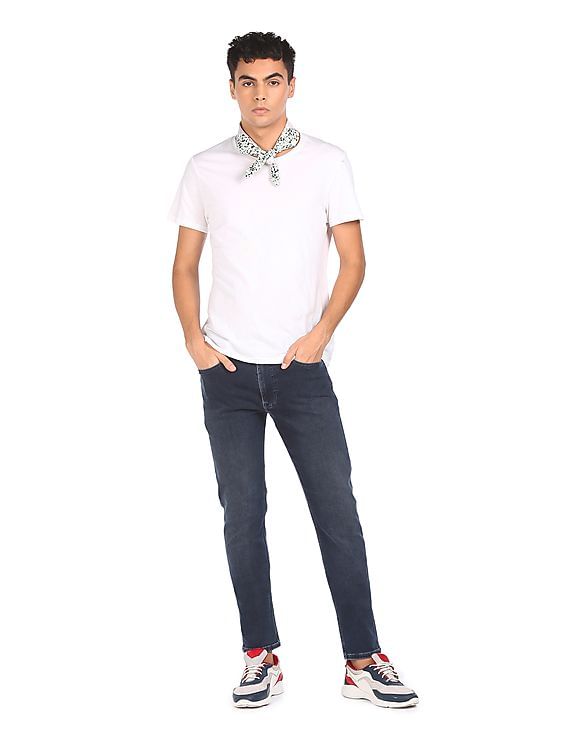 Tommy Hilfiger Men Dark Blue Mid Rise Simon Skinny Fit Jeans