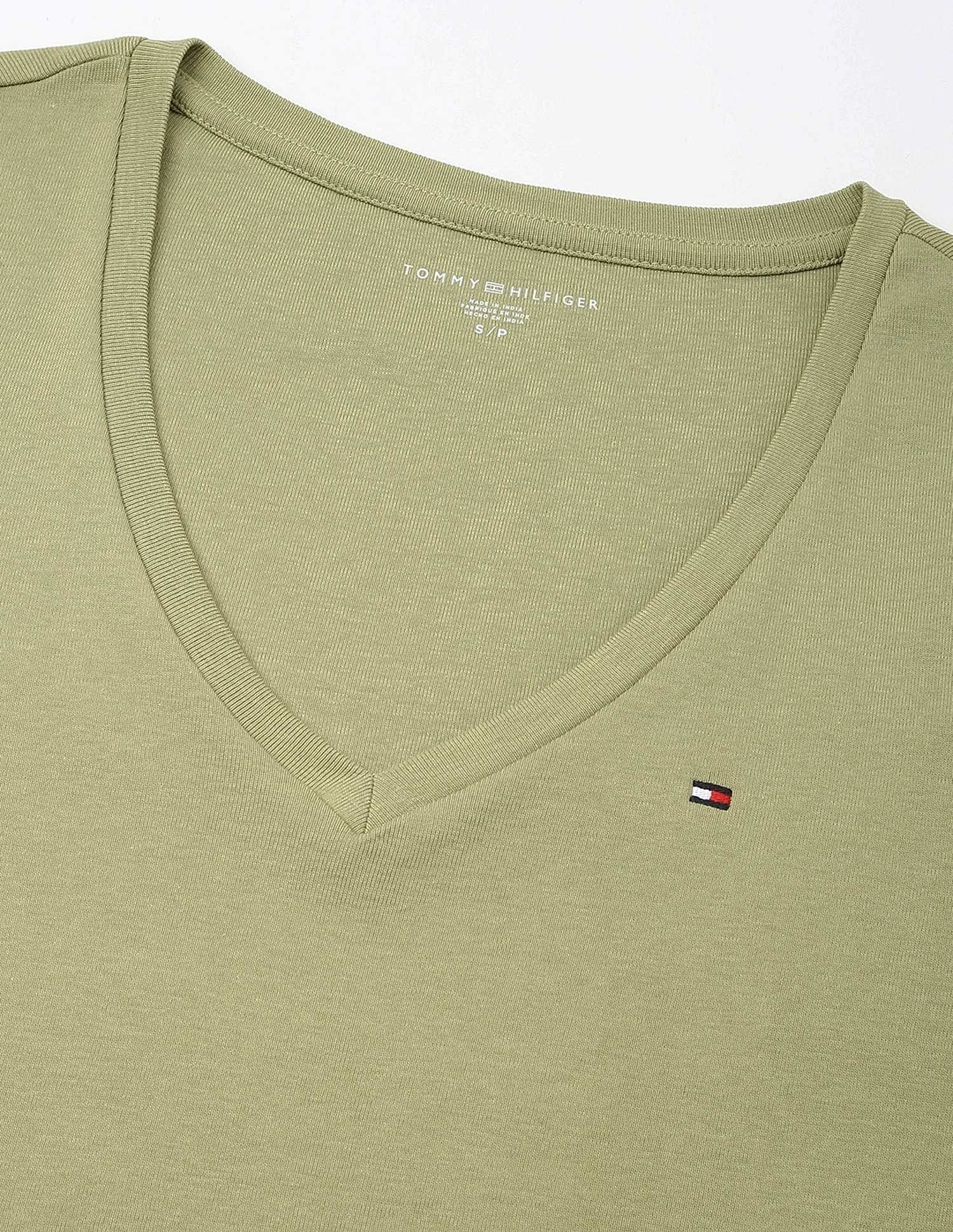 Tommy Hilfiger Solid Regular-Fit Cotton T-Shirt