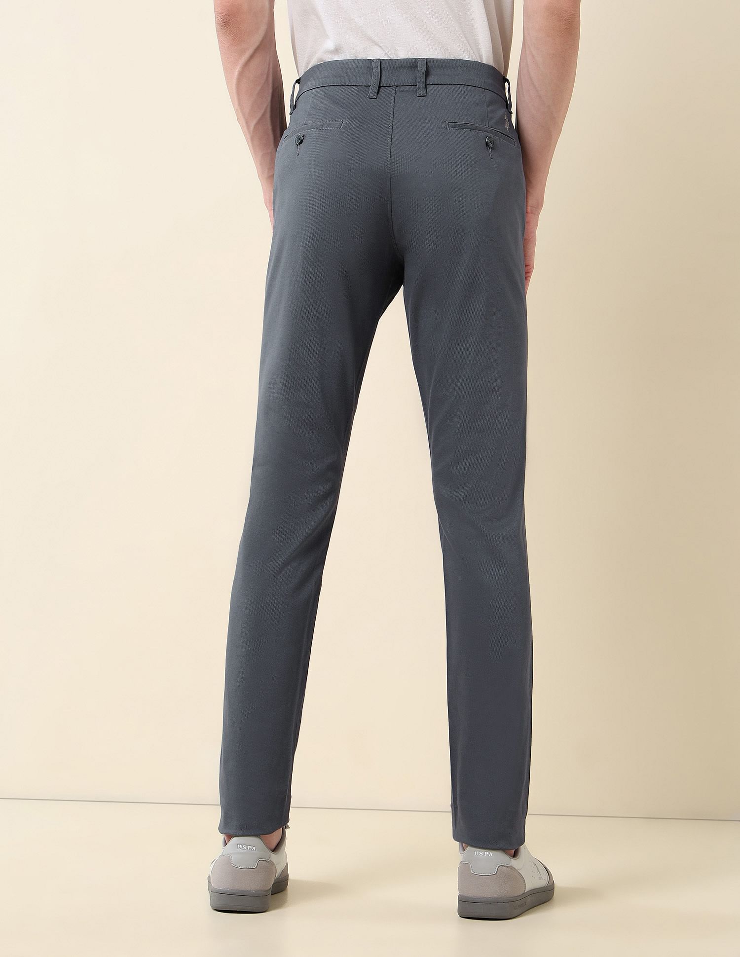 U.S. Polo Assn. Textured Austin Slim Fit Twill Trousers