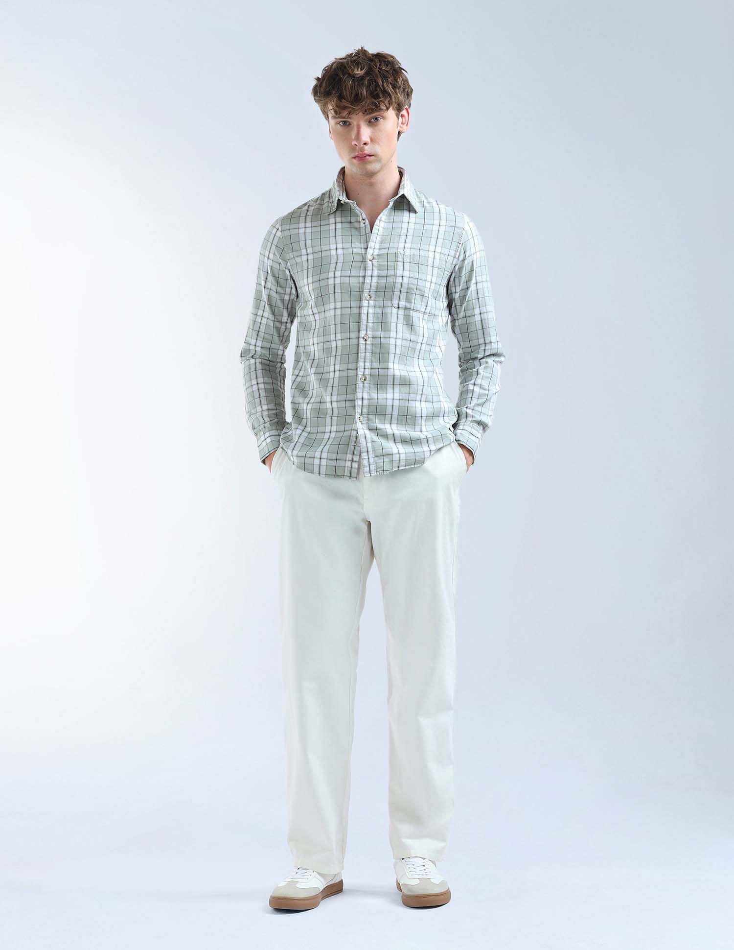 Flying Machine Slim Fit Twill Original Shirt