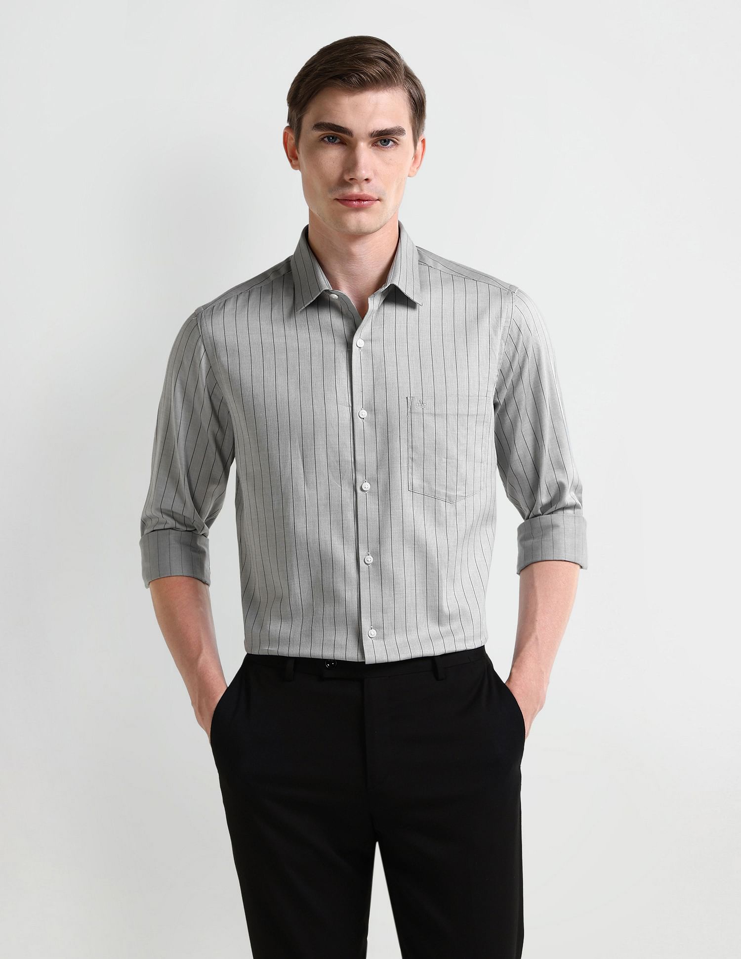 Arrow Manhattan Slim Fit Cotton Shirt