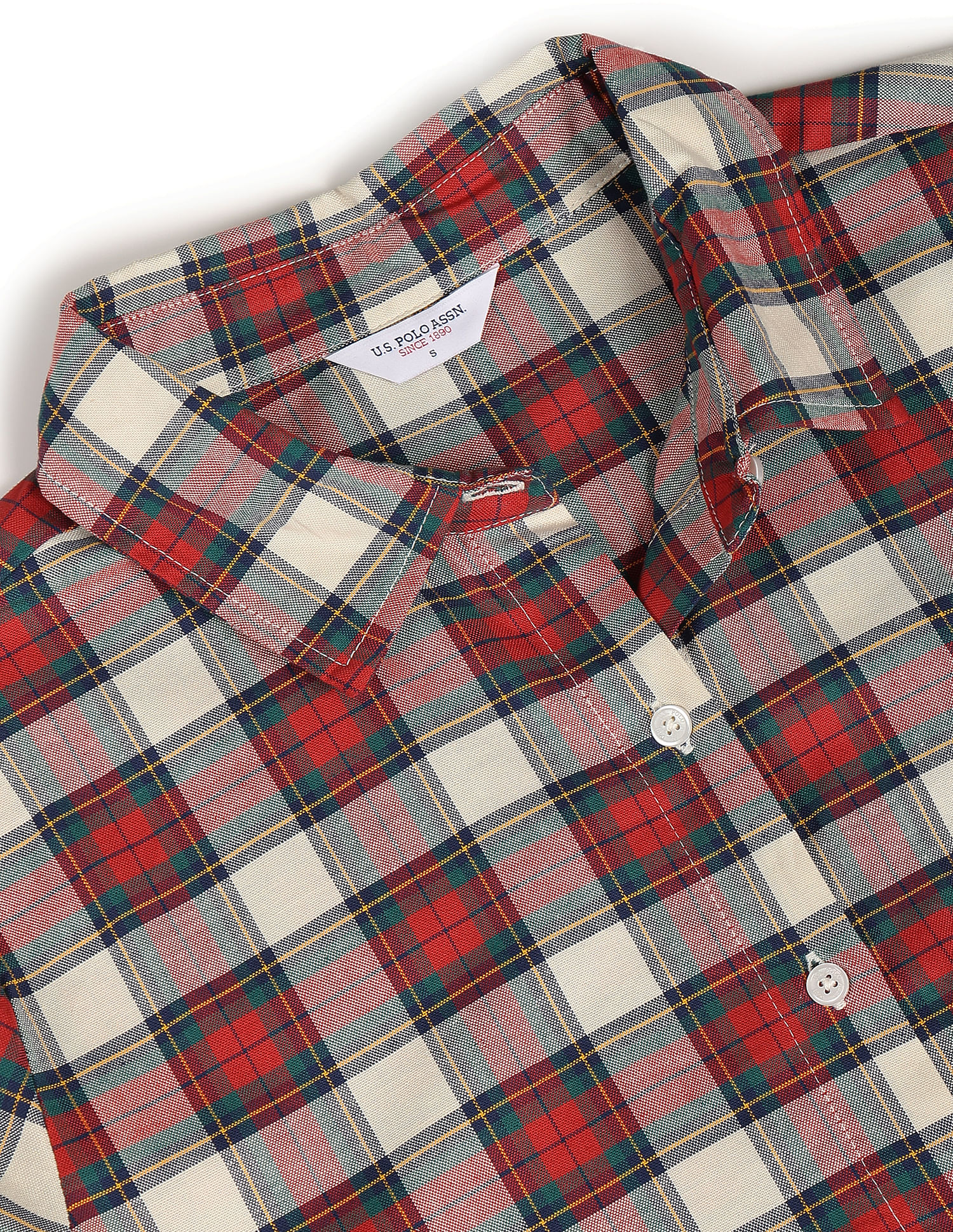 U.S. Polo Assn. Women Tartan Check Oxford Shirt