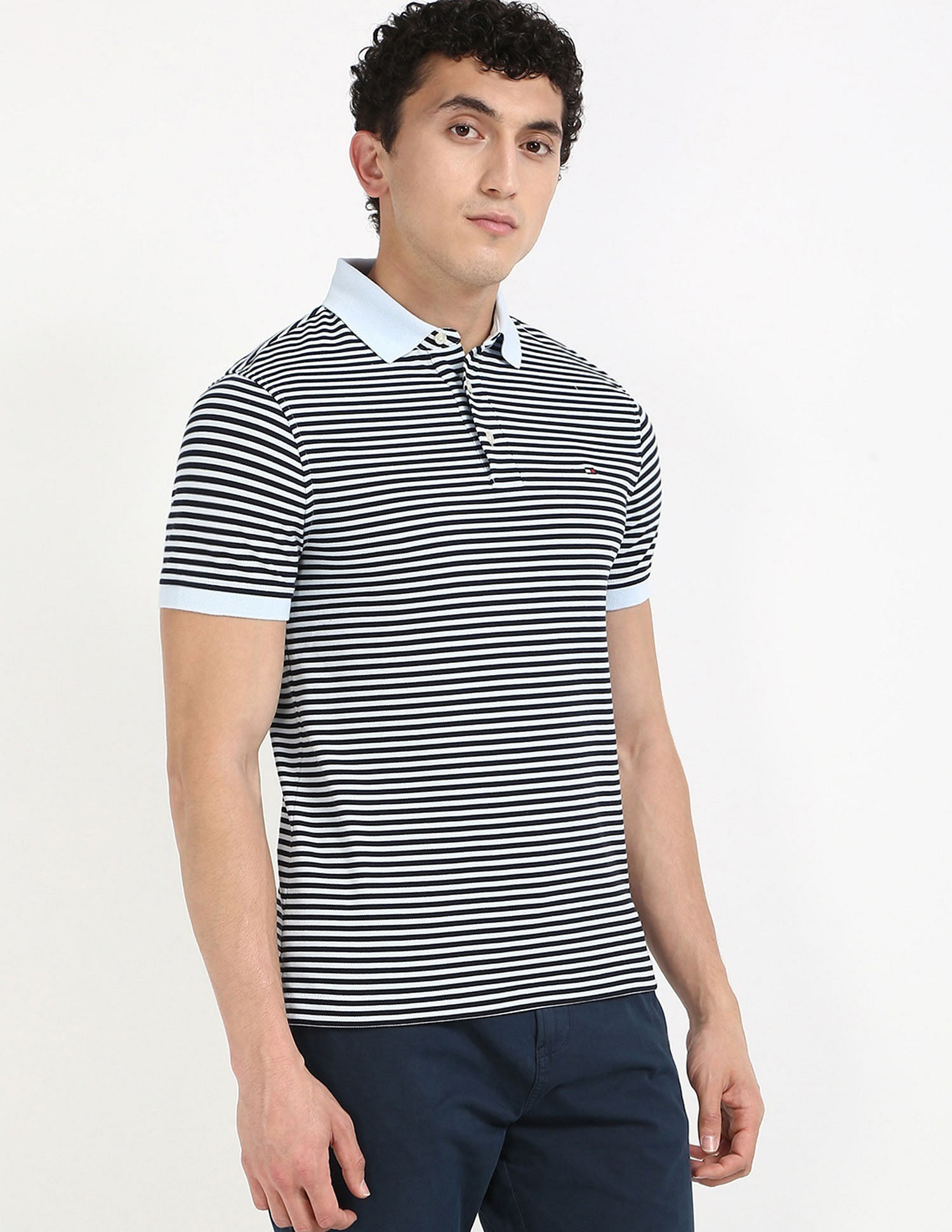 Tommy Hilfiger Striped Slim-Fit Cotton T-Shirt