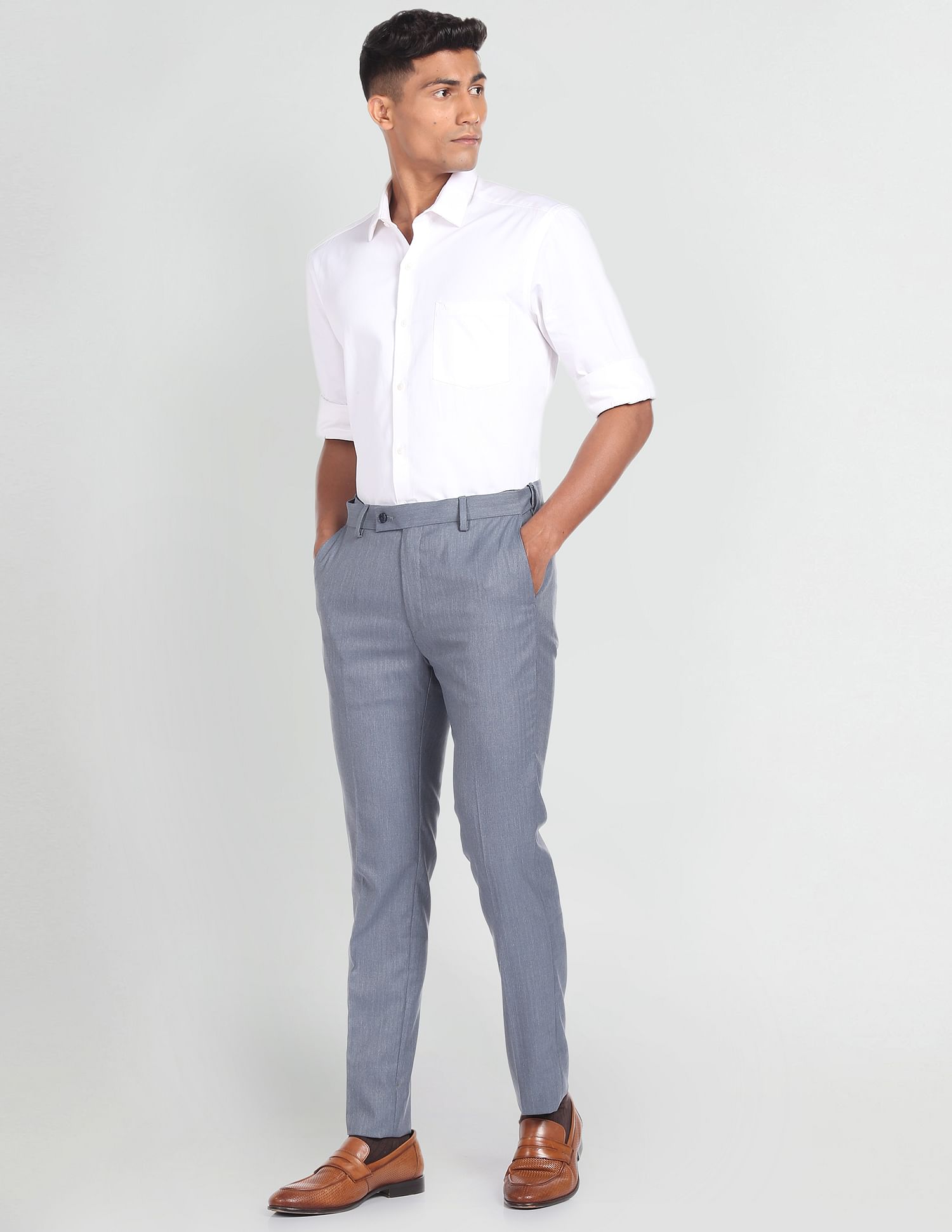Arrow Vertical Stripe Twill Trousers