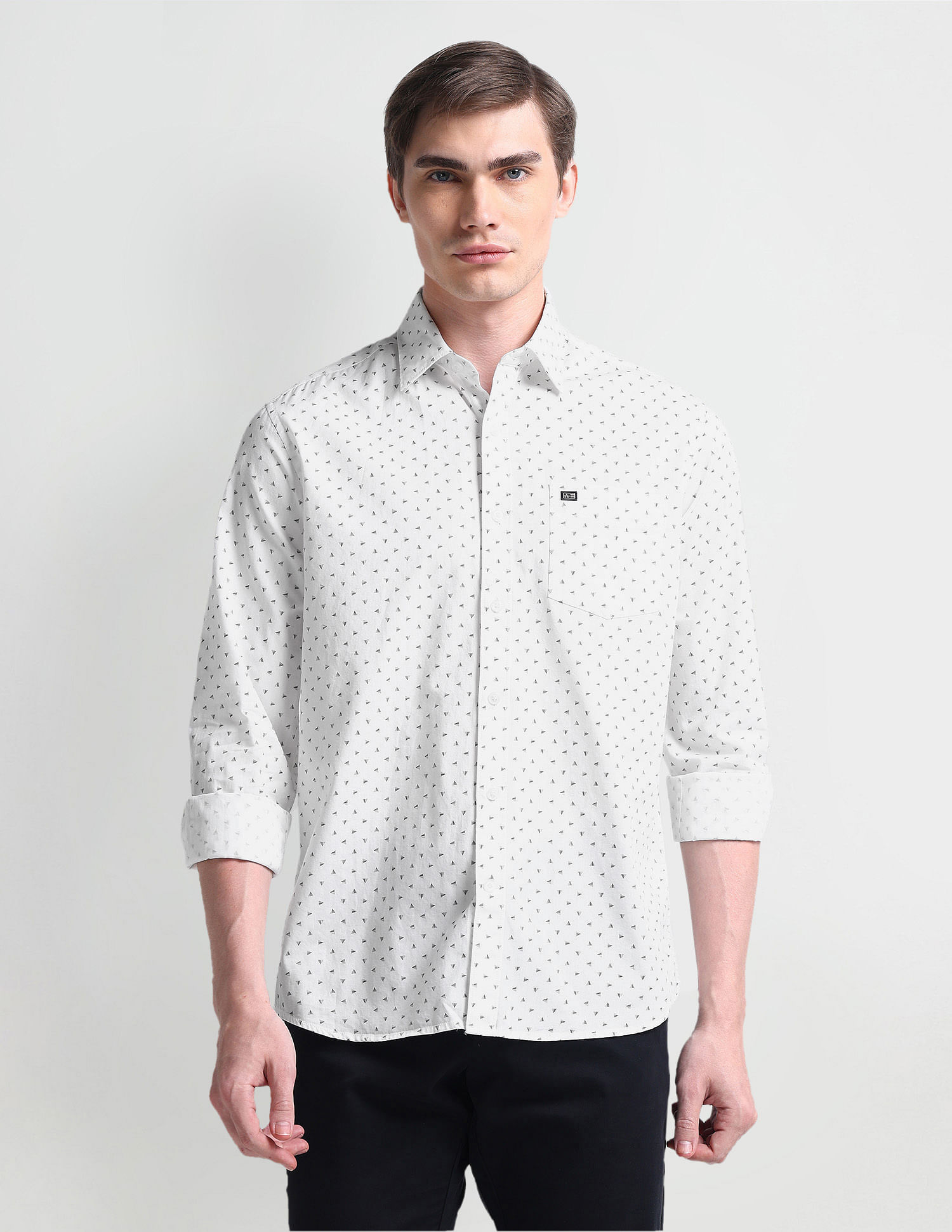 Arrow Sport Geometric Print Slim Fit Shirt