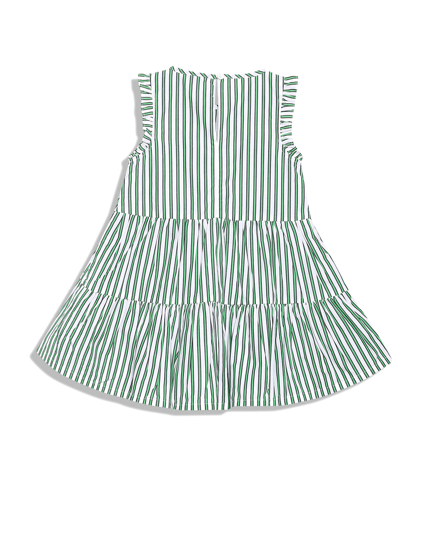 Drawstring dress in heathered stripe | Primary.com