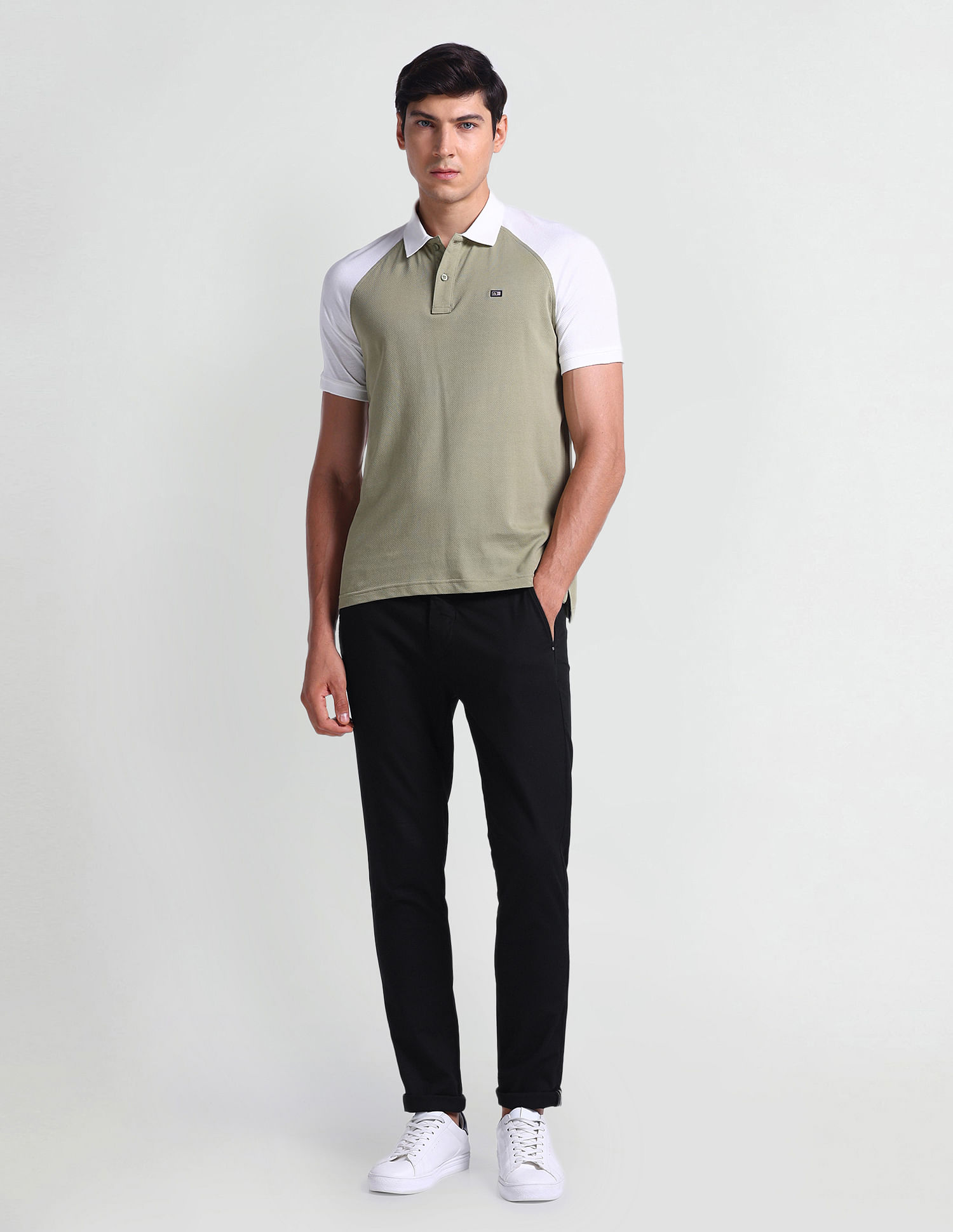 Arrow Sports Mid Rise Slim Fit Trousers