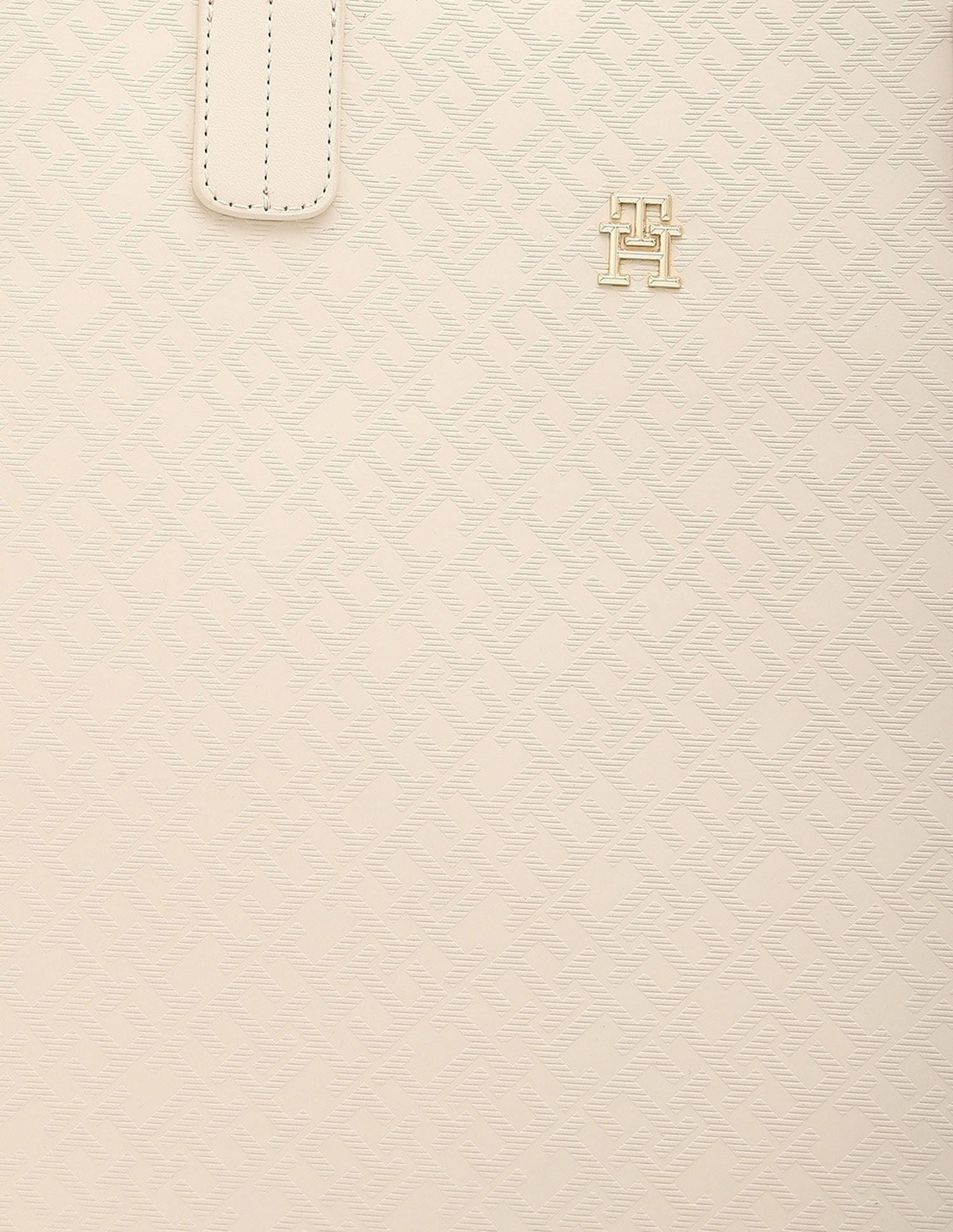 Tommy Hilfiger Textured Cream PU Totes
