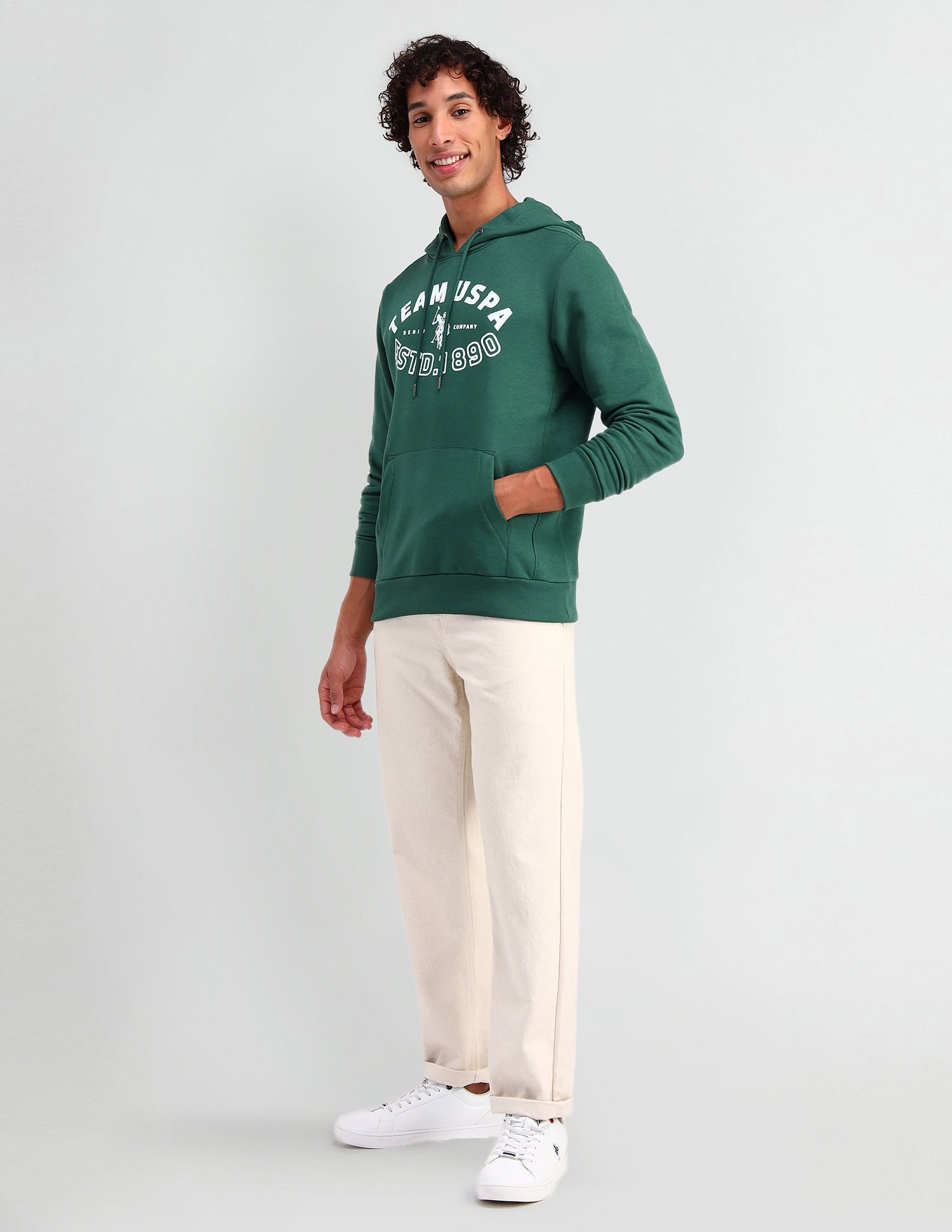 U.S. Polo Assn. Denim Co. Hooded Brand Printed Sweatshirt