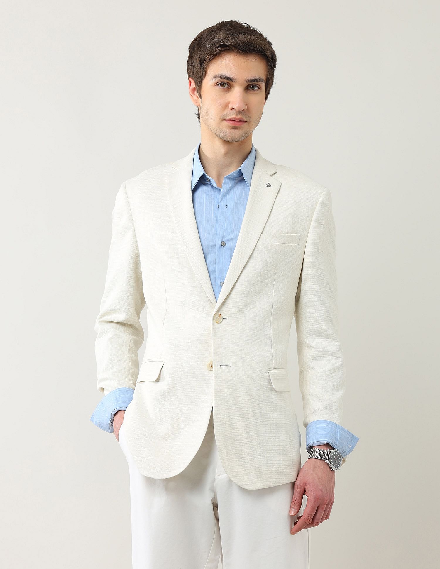 Arrow Tailored Fit Dobby Textured Blazer
