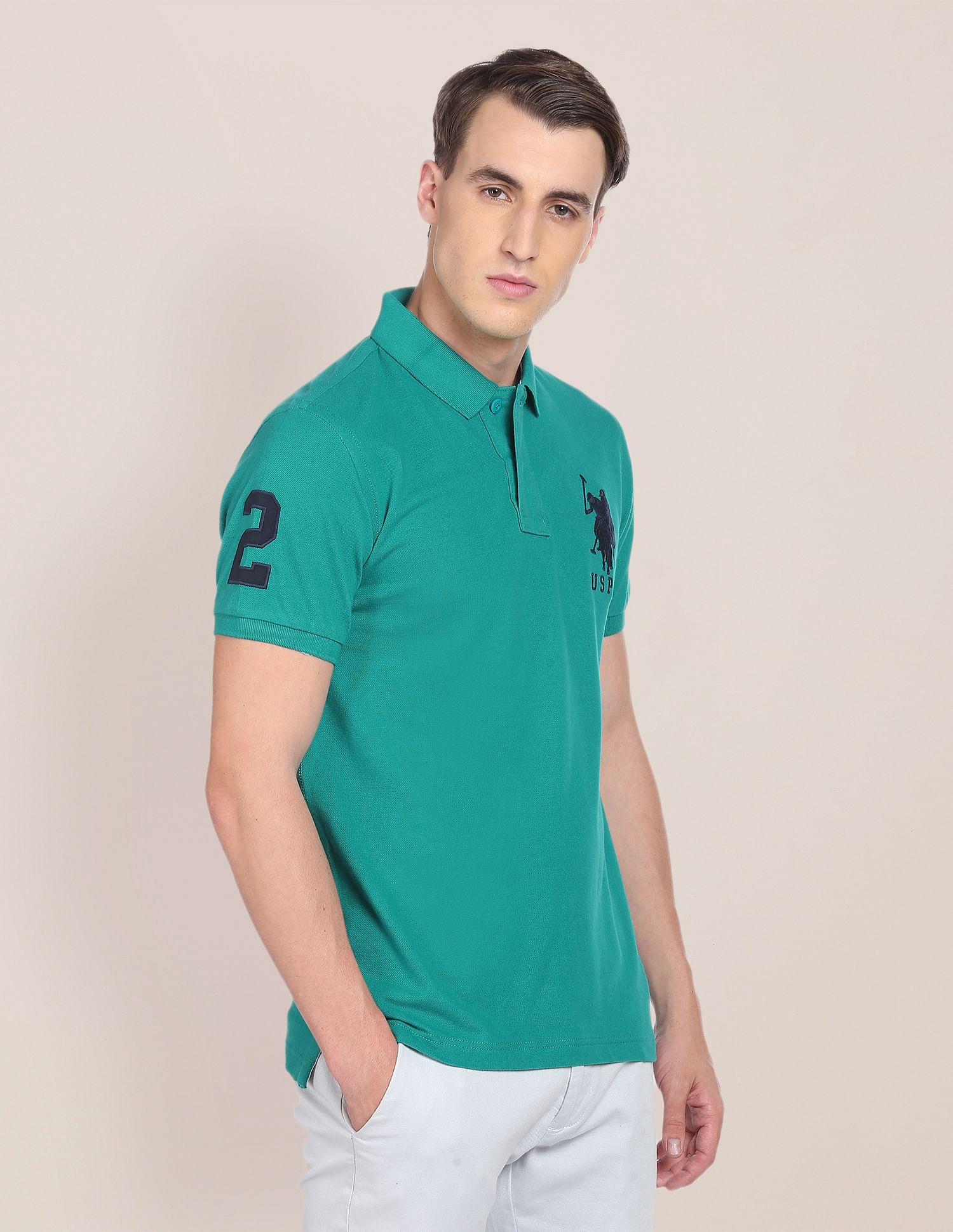 U.S. Polo Assn. Pique Knit Compact Cotton Polo Shirt