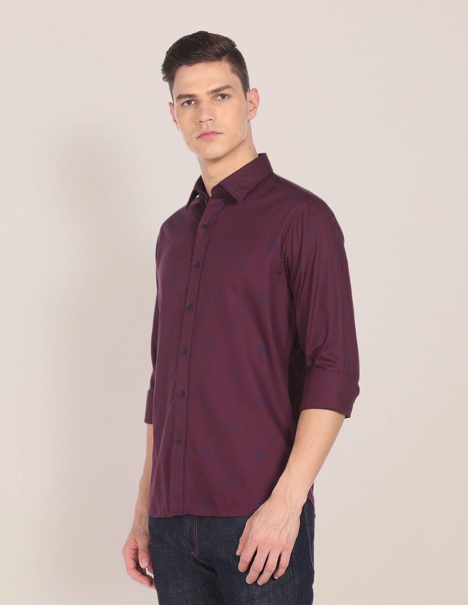 wine colour shirt mens