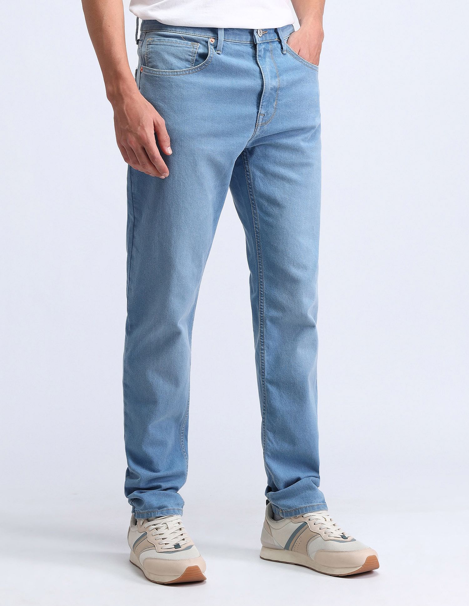 Flying Machine Slash Slim Tapered Jeans