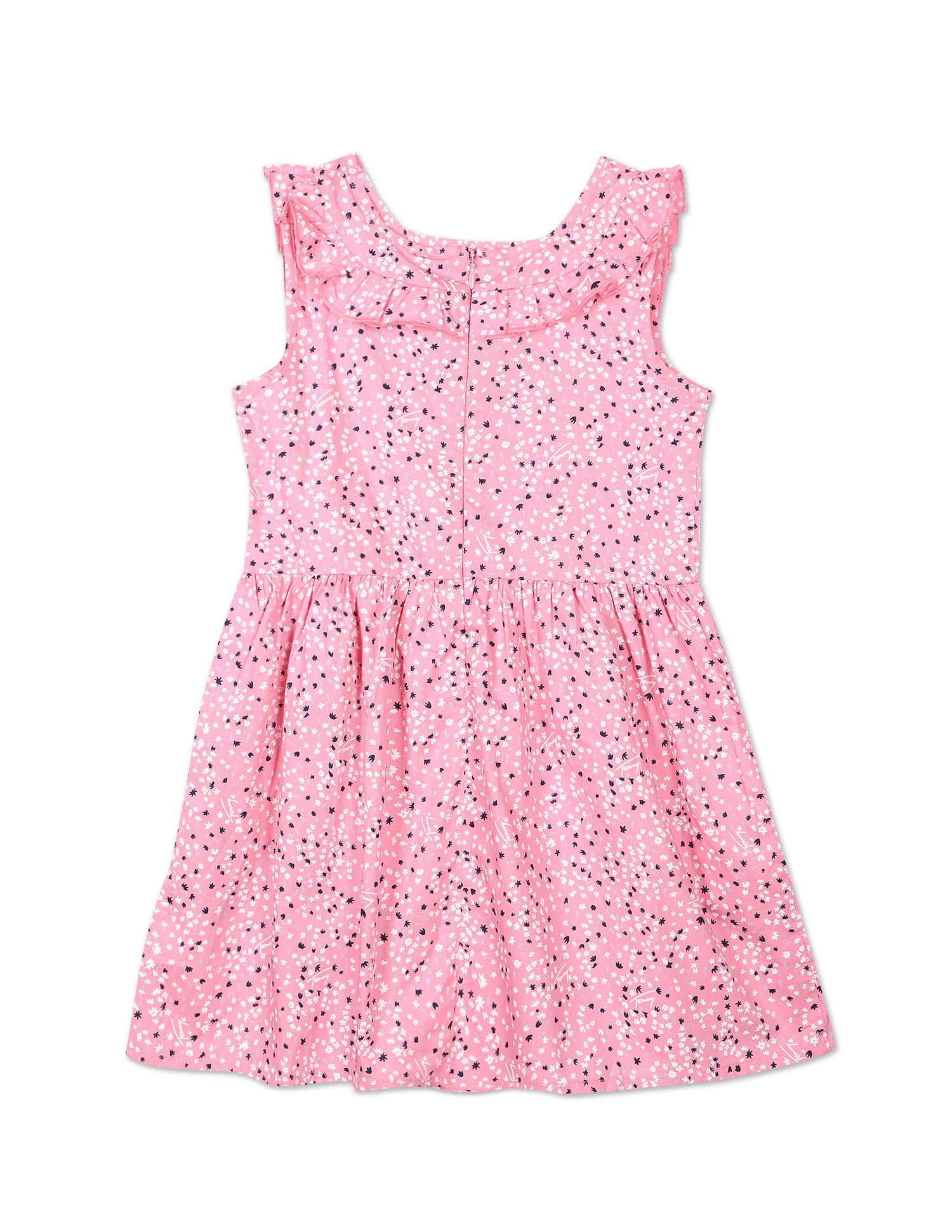 Tommy Hilfiger Kids Organic Cotton Floral Ruffle Dress