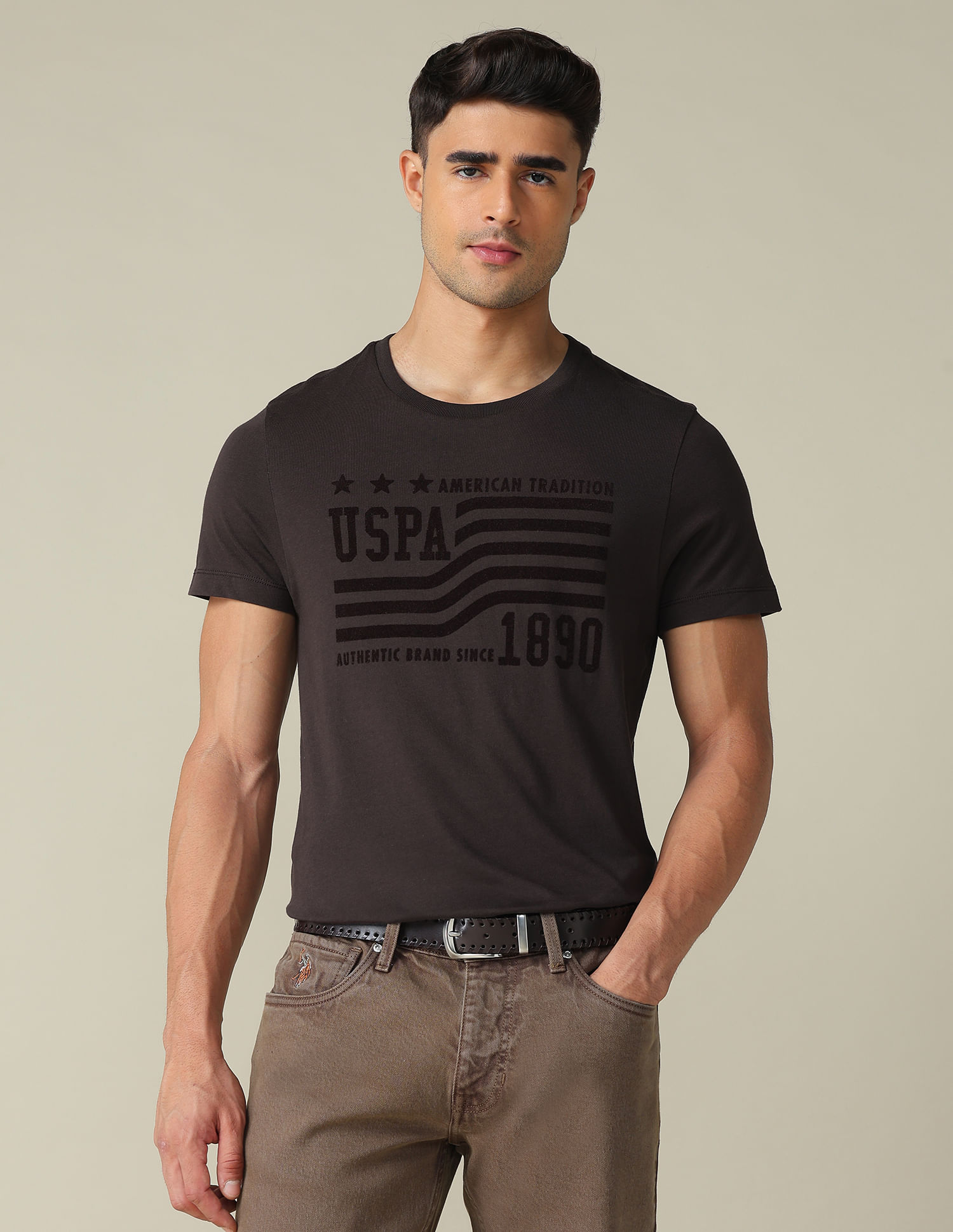 Buy Polo Denim Muscle Fit Brand Embossed T- Shirt