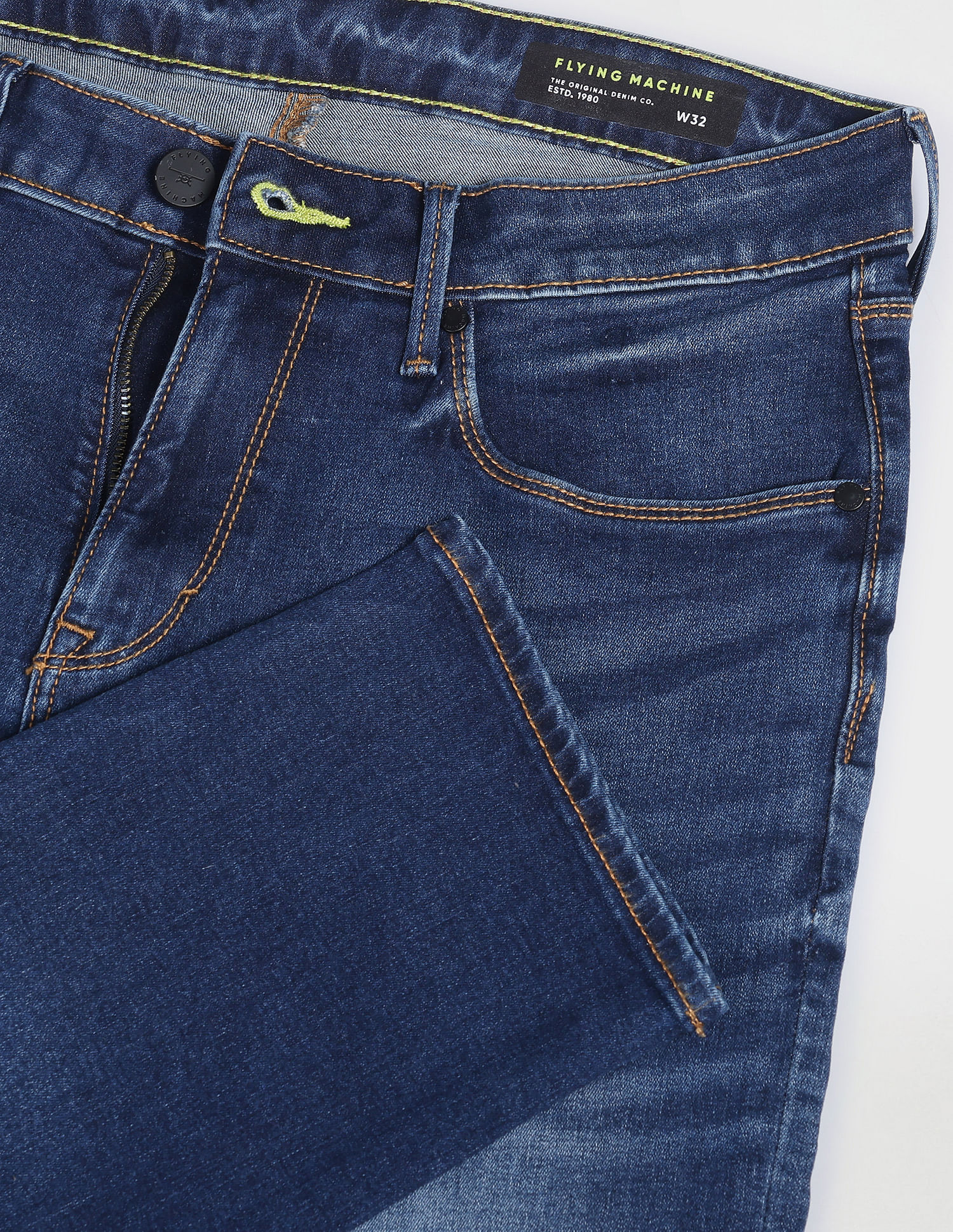 Flying Machine Michael Slim Tapered Stone Wash Jeans