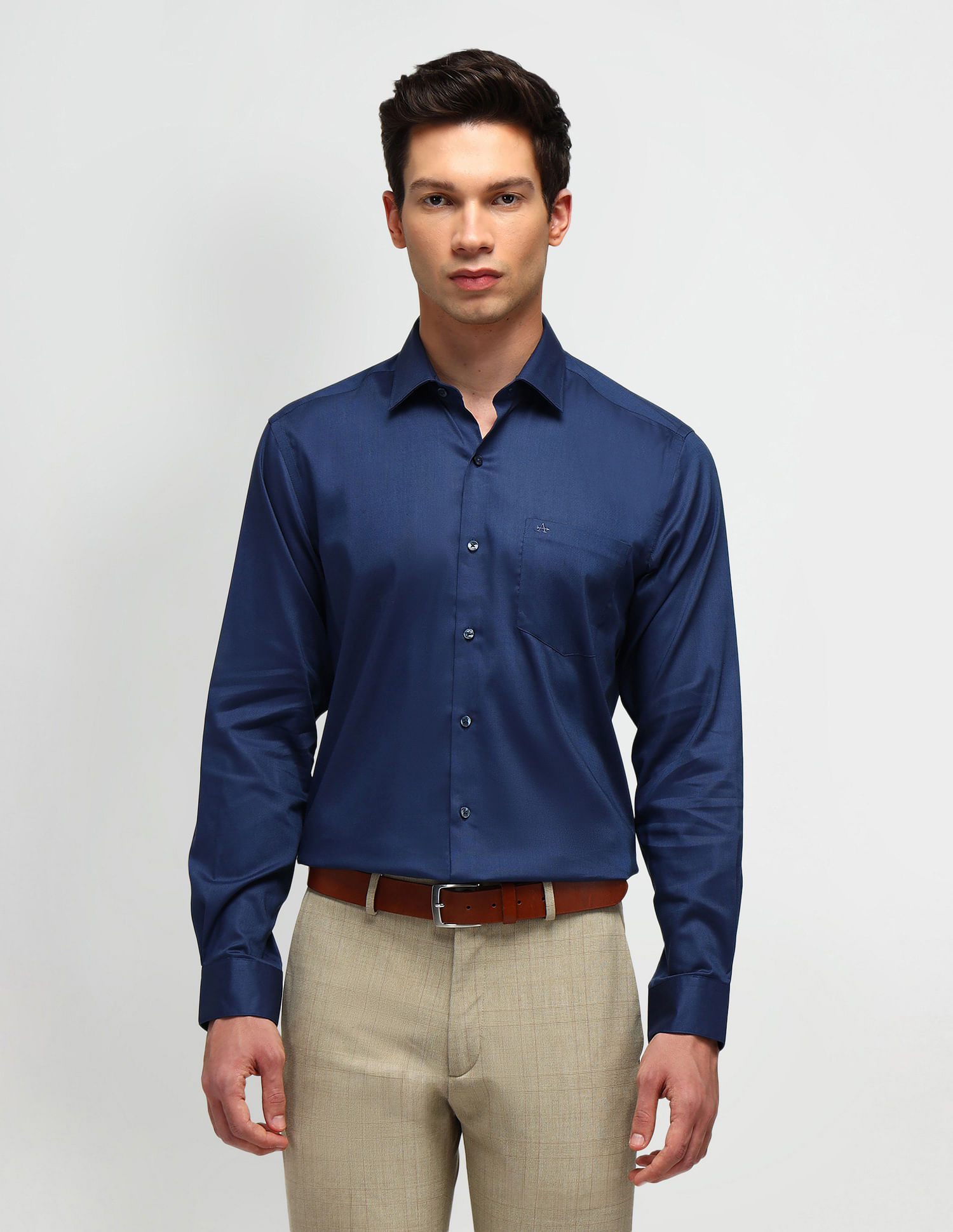 Arrow Slim Fit Dobby Solid Pattern Shirt