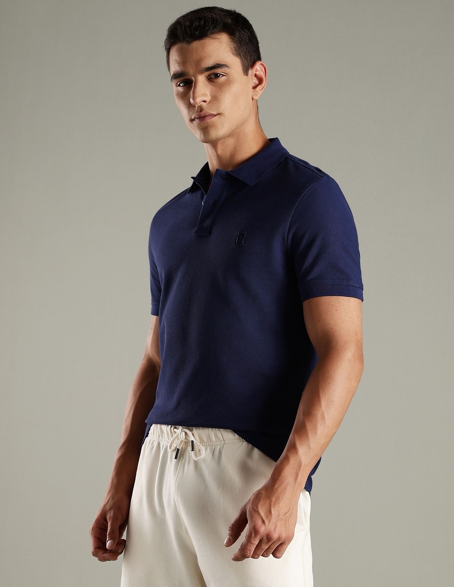 Tommy Hilfiger Embroidered Logo Regular Fit Cotton Polo T- Shirt