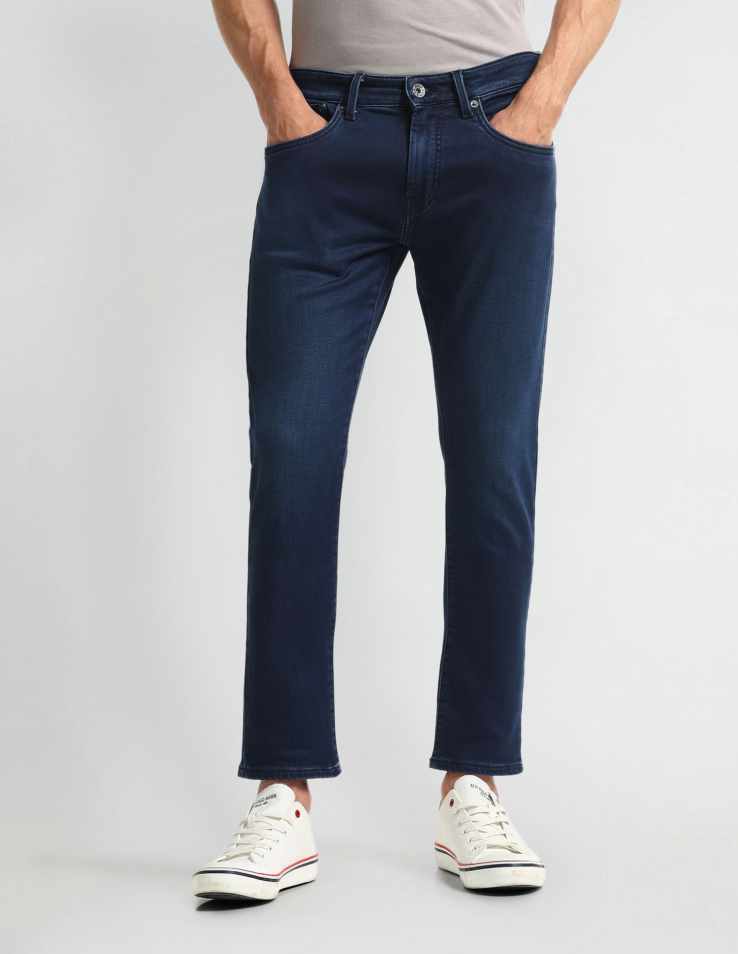 U.S. Polo Assn. Denim Co. Henry Tapered Cropped Fit Blue Jeans