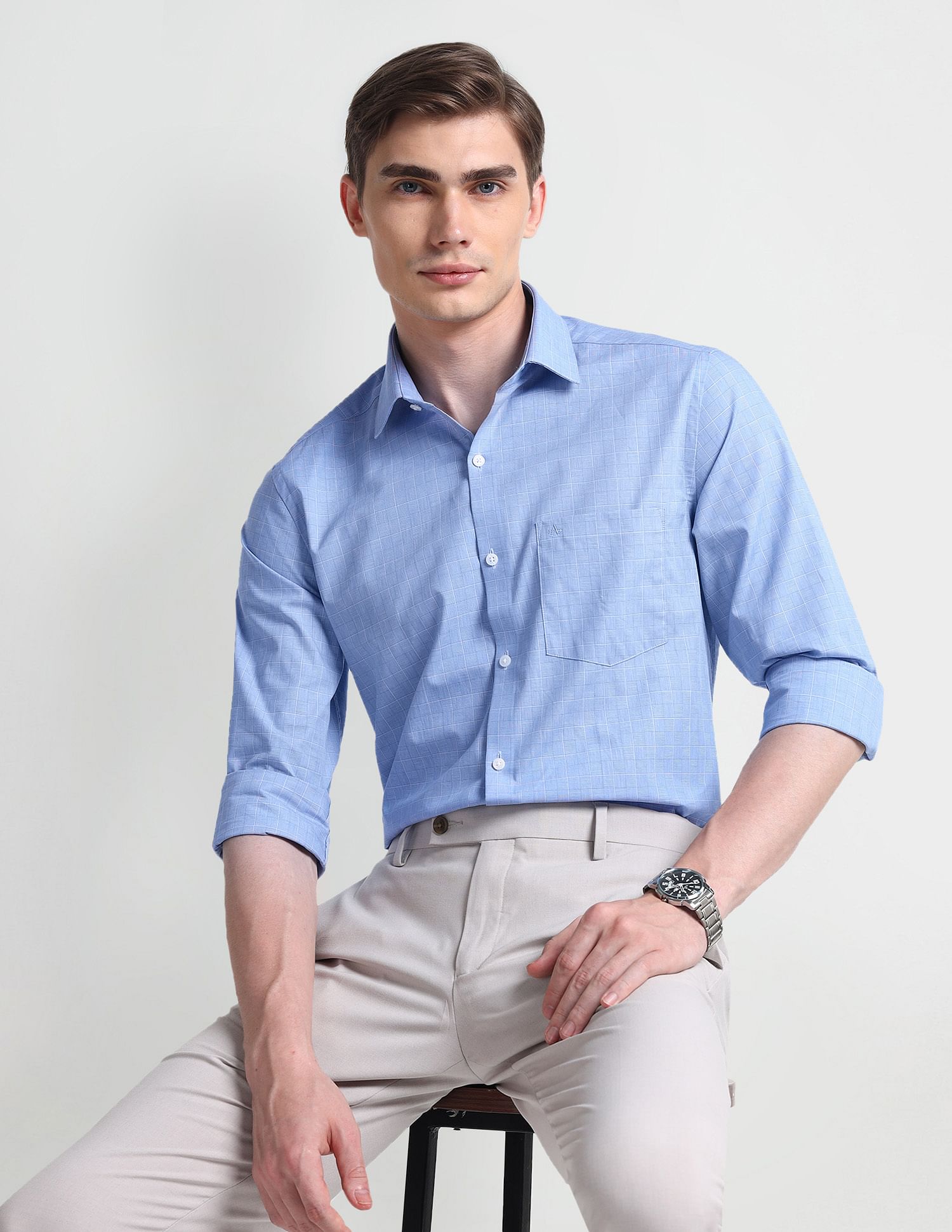 Arrow Manhattan Slim Cotton Shirt