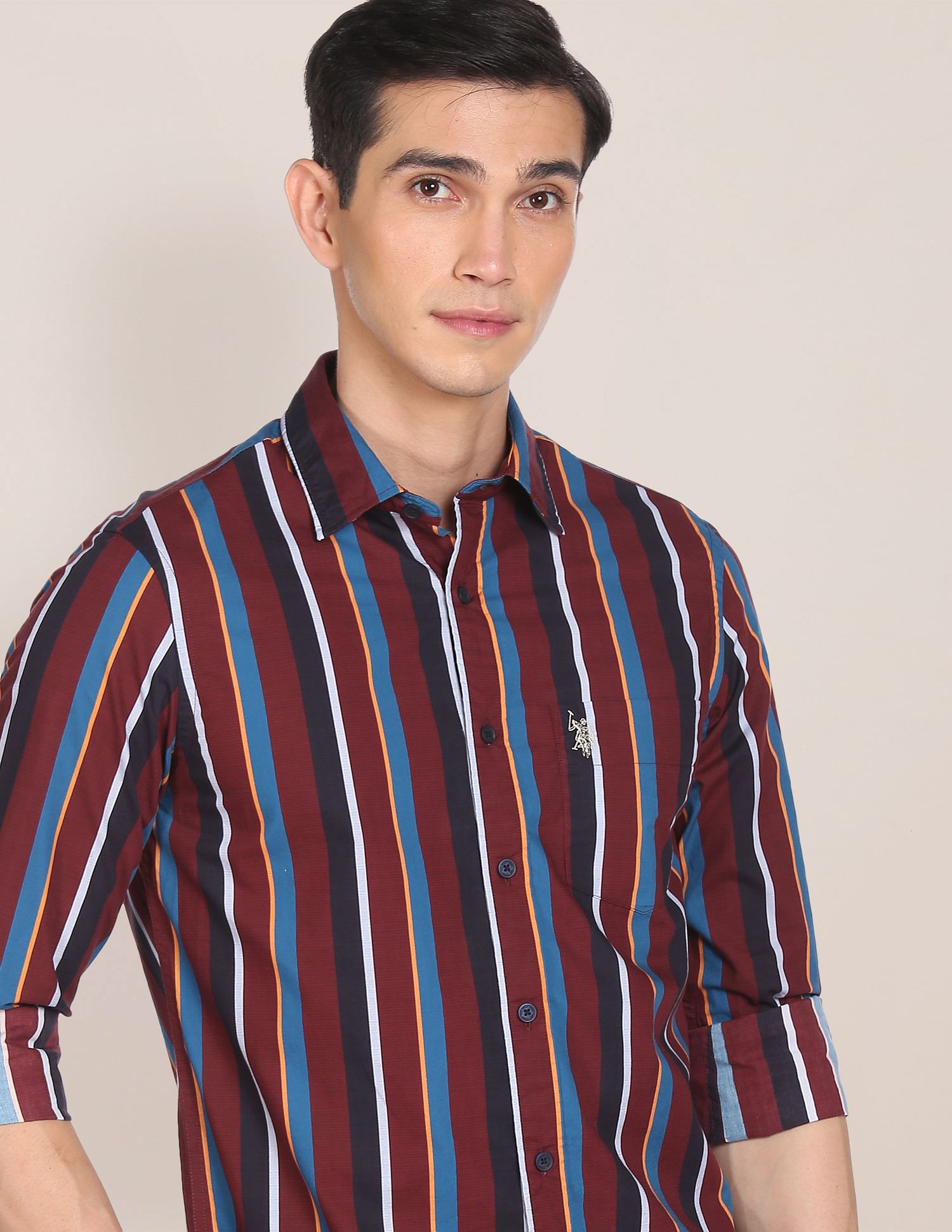 U.S. Polo Assn. Pure Cotton Striped Casual Shirt