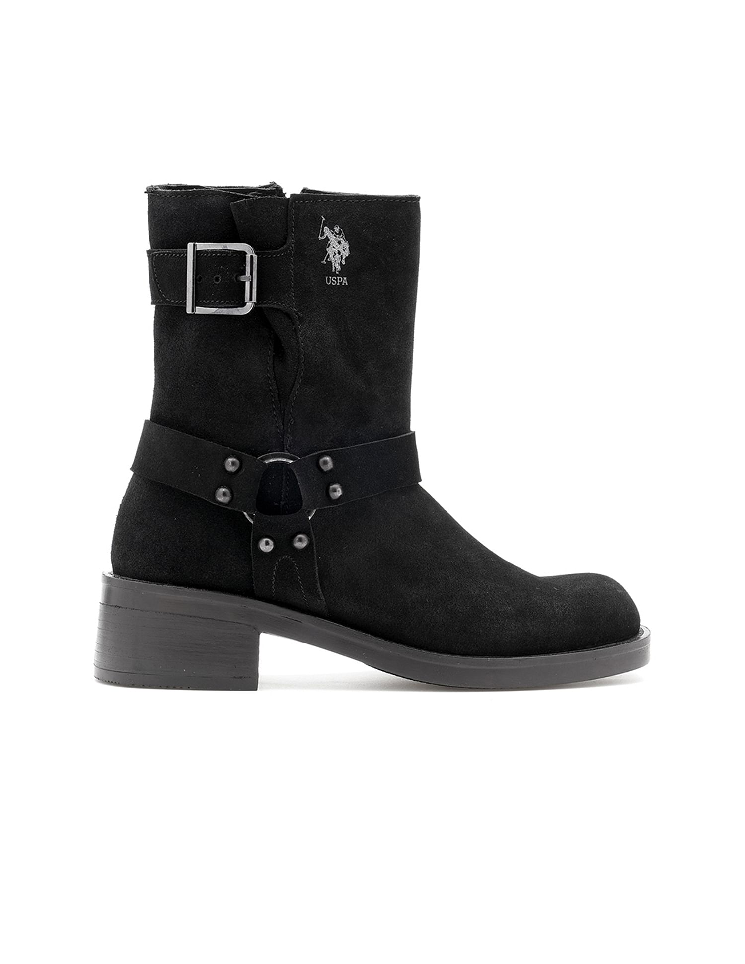 U.S. Polo Assn. Women Sabrina  Leather Engineer Boots