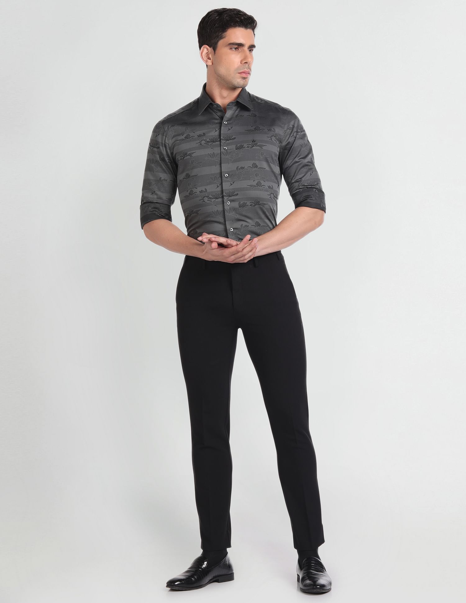Arrow Floral Print Twill Shirt