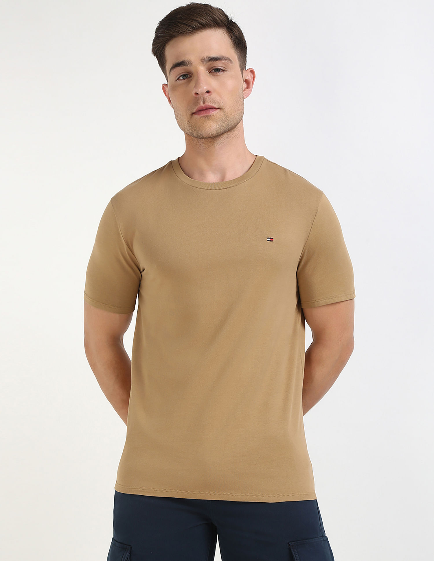 Tommy Hilfiger Solid Regular-Fit Cotton T-Shirt