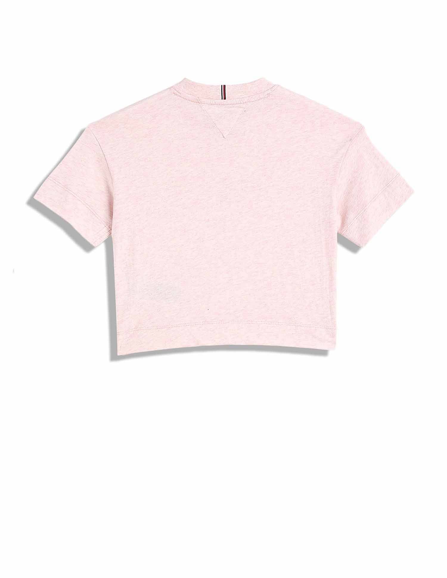 Tommy Hilfiger Kids Girls Logo Relaxed-Fit Cotton T-Shirt