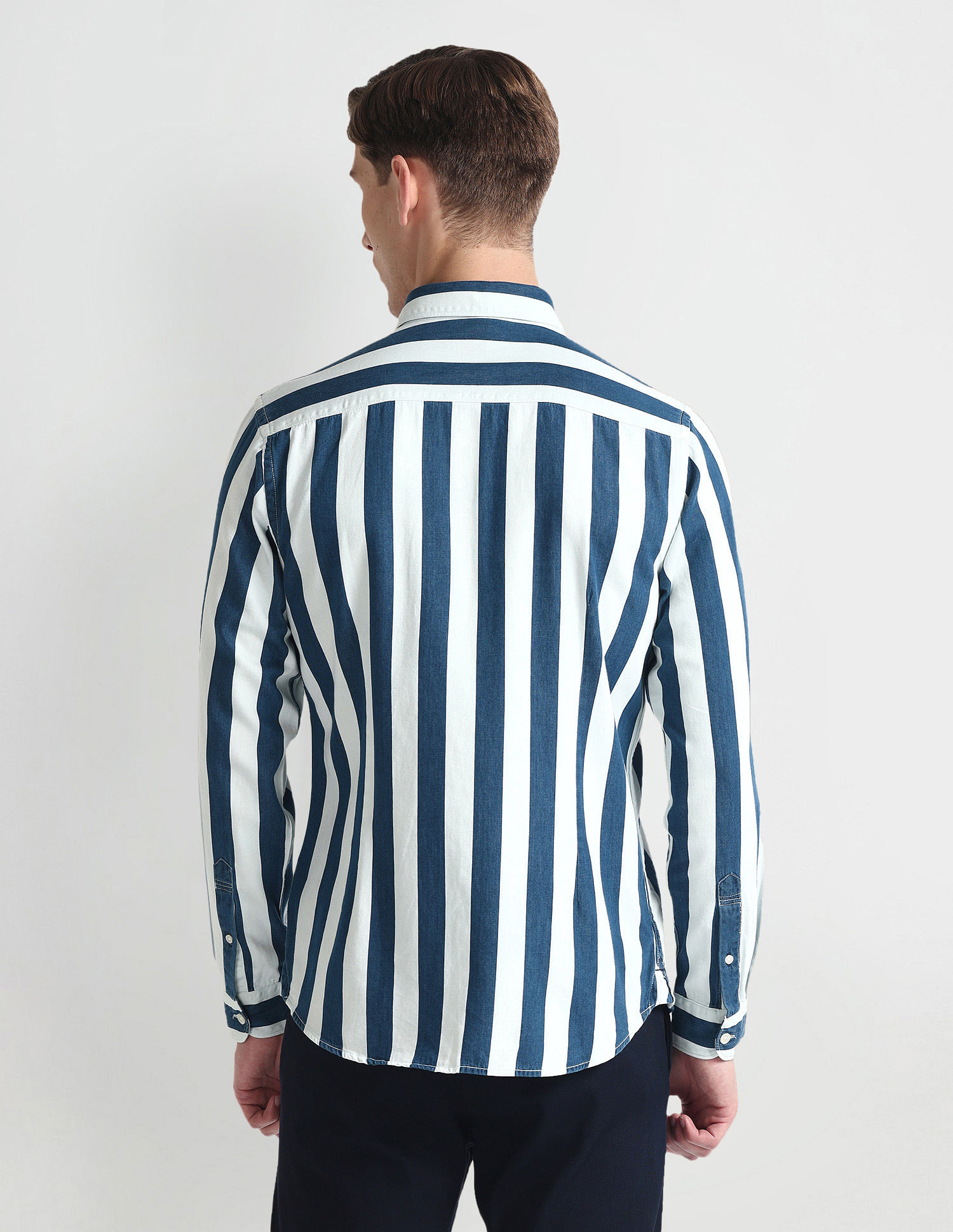 U.S. Polo Assn. Denim Co. Vertical Stripe Slim Fit Shirt