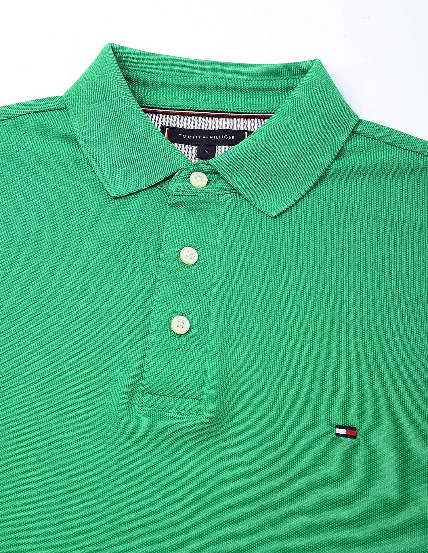 Tommy Hilfiger Solid Slim-Fit Cotton Polo Shirt