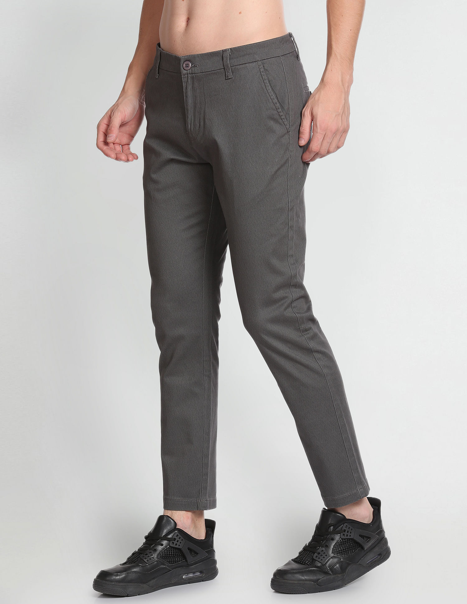 Flying Machine Twill Geometric Print Trousers