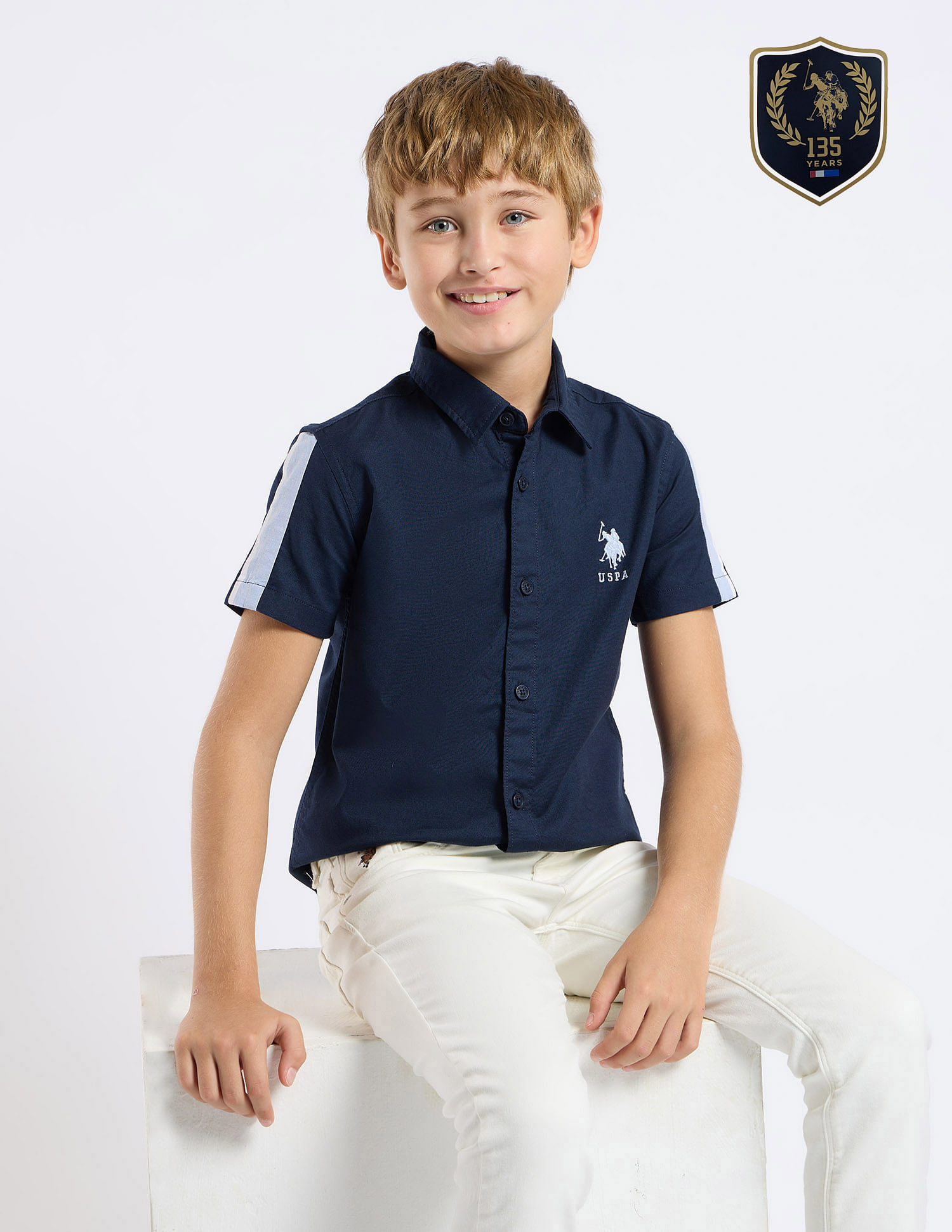 U.S. Polo Assn. Kids Boys Oxford Regular Fit Shirt