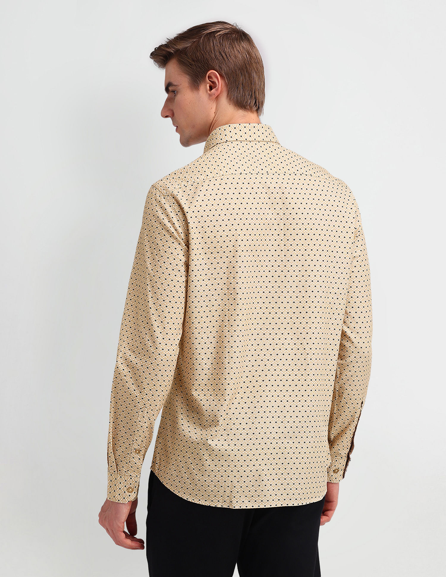 Arrow Sport Geometric Print Cotton Shirt