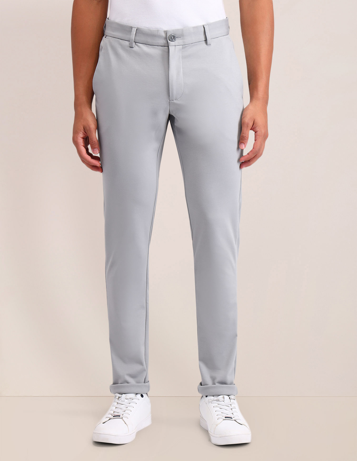 U.S. Polo Assn. Austin Slim Fit Solid Trousers