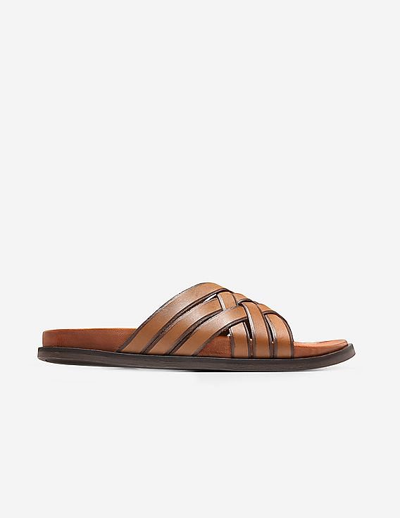 Van Heusen Men's Brown Slides - Sandals & Floaters