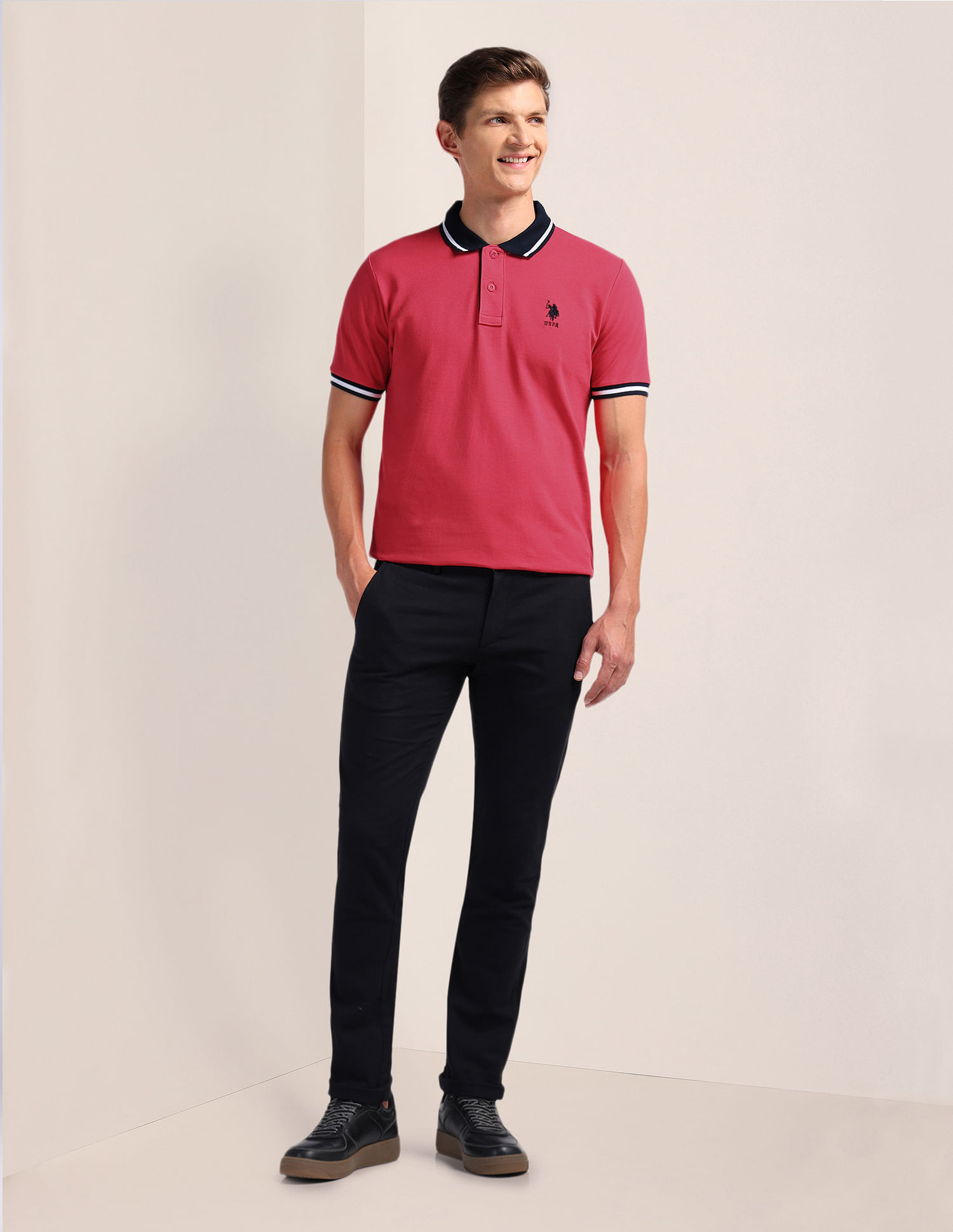 U.S. Polo Assn. Solid Slim Fit Polo Shirt