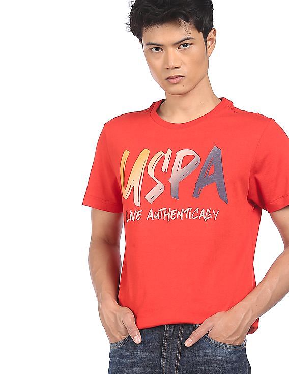 U.S. Polo Assn. Denim Co. Round Neck Cotton T-Shirt