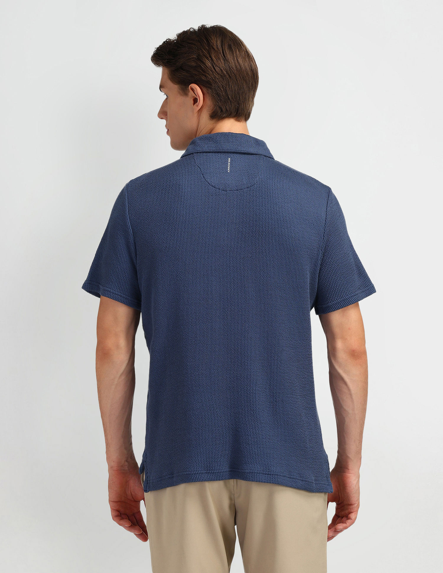 Arrow Newyork Textured Pattern Regular Polo Shirt
