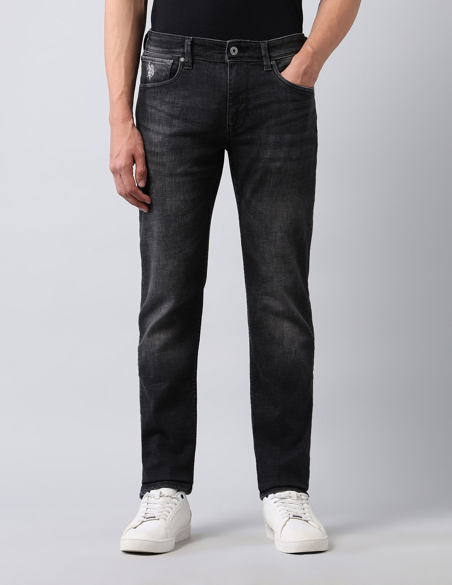U.S. Polo Assn. Denim Co. Brandon Slim Tapered Fit Black Jeans