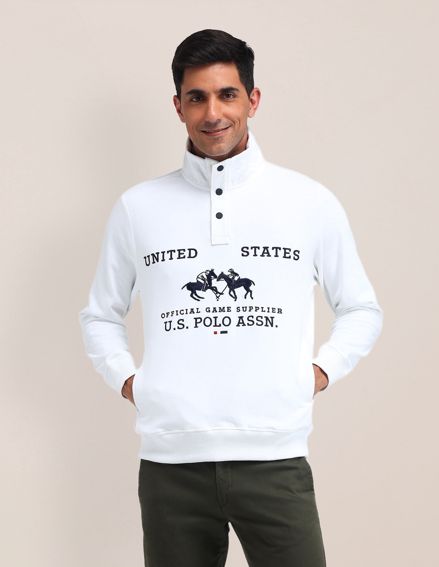 U.S. Polo Assn. Brand Printed Regular Fit Sweatshirt